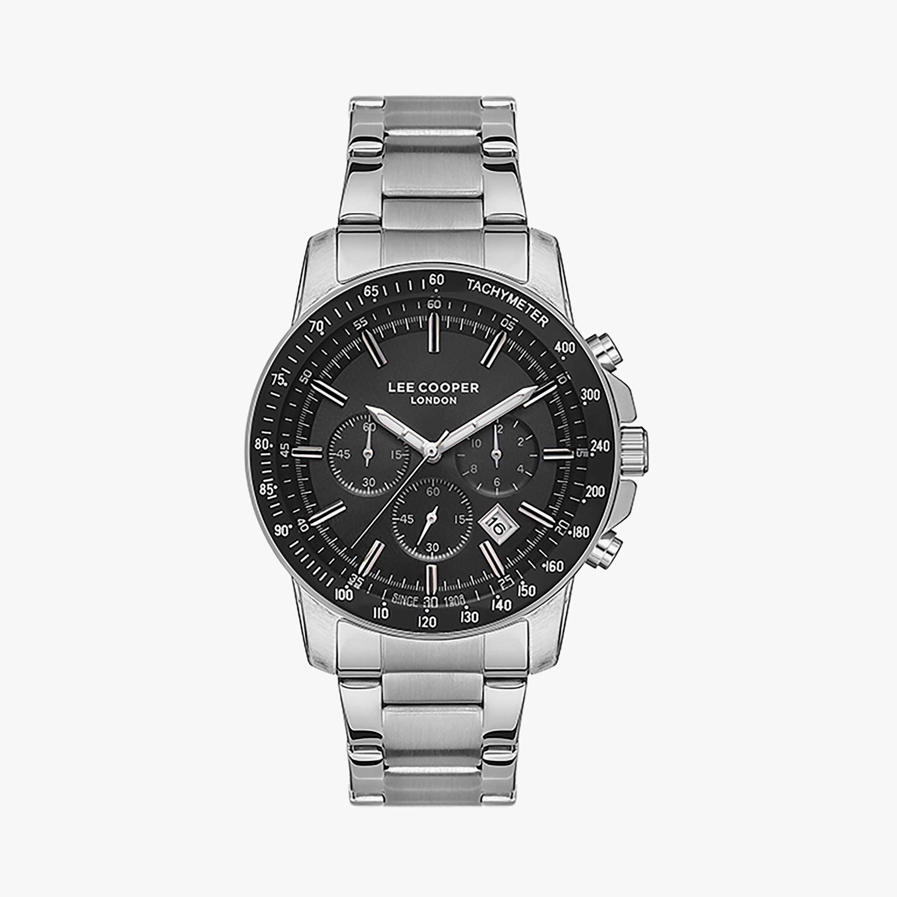  LC06882.350-NL| ساعة لي كوبر للرجال ذات كرونوغراف فضية بسوار من ستانلس ستيل-men-watchesandjewellery-watches-image-1