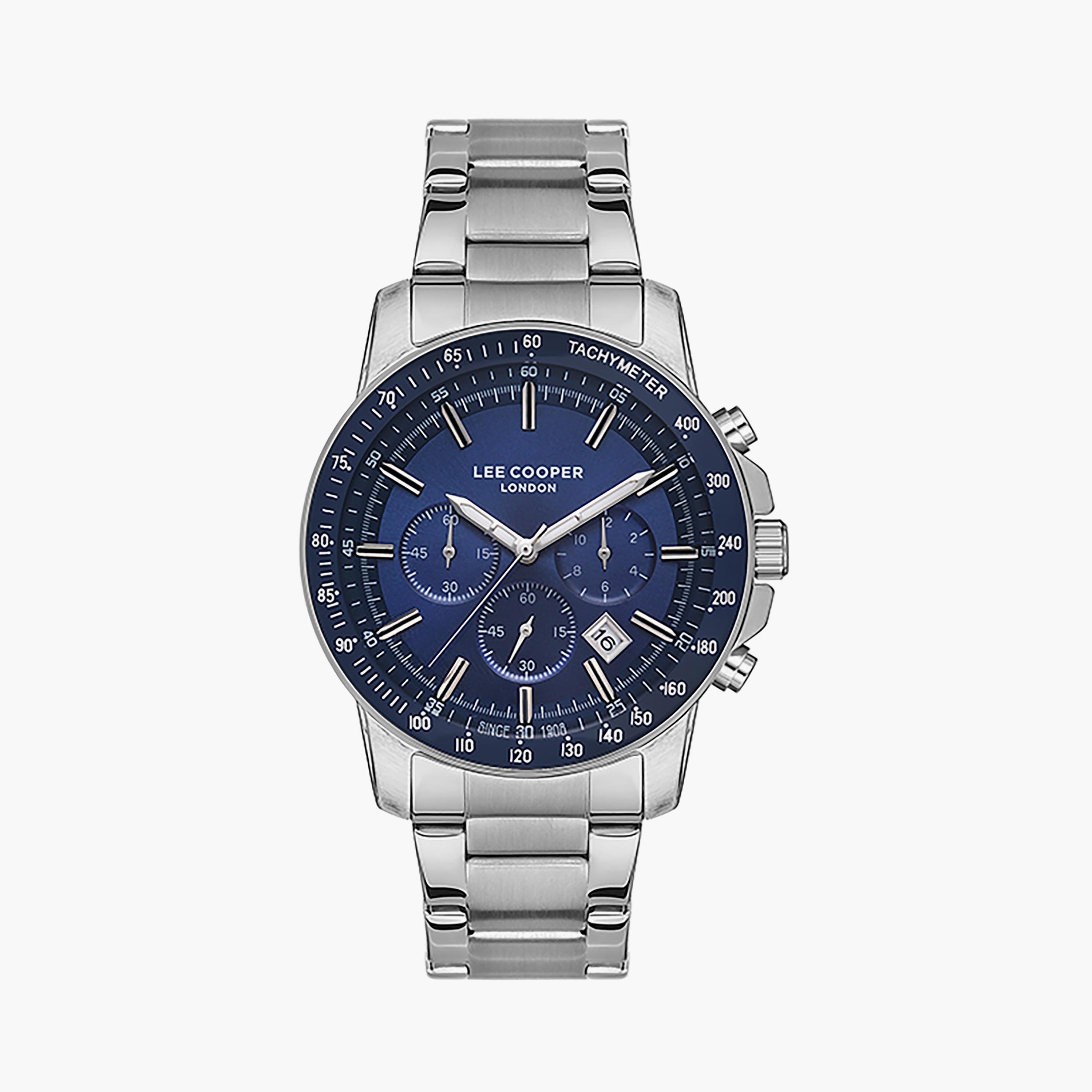  LC06882.390-NL | ساعة لي كوبر للرجال ذات كرونوغراف فضية بسوار من ستانلس ستيل-men-watchesandjewellery-watches-image-1