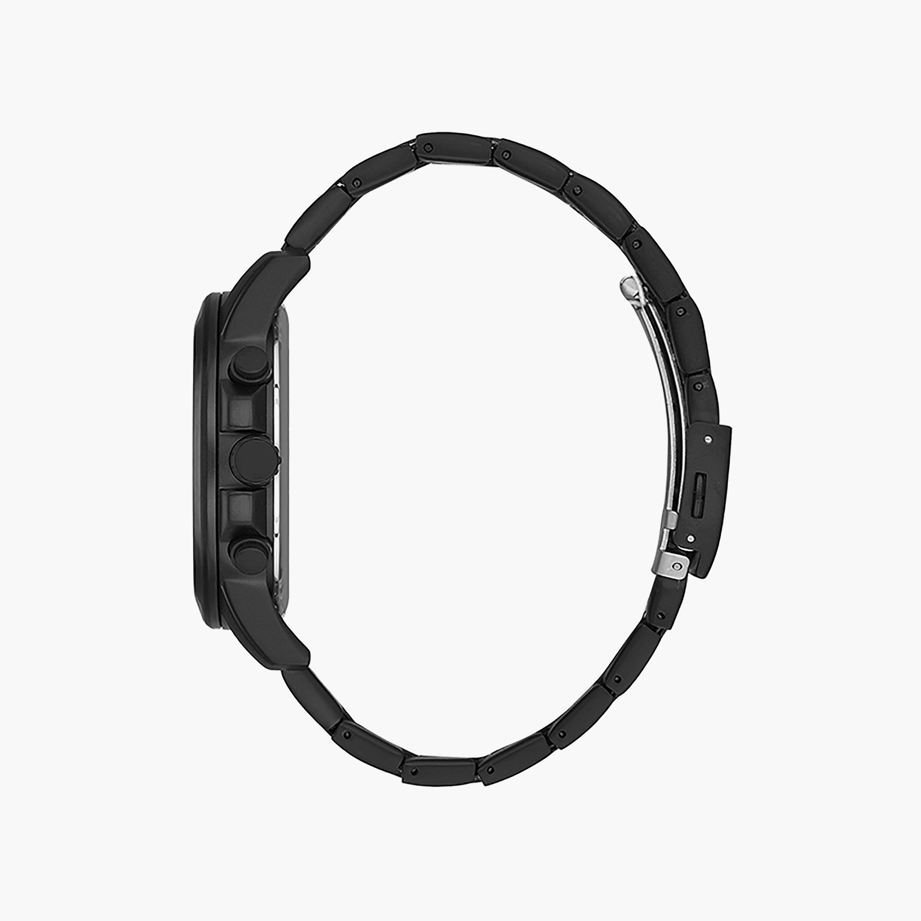  LC06882.650-NL | ساعة لي كوبر للرجال بسوار من ستانلس ستيل ذات كرونوغراف سوداء-men-watchesandjewellery-watches-image-2