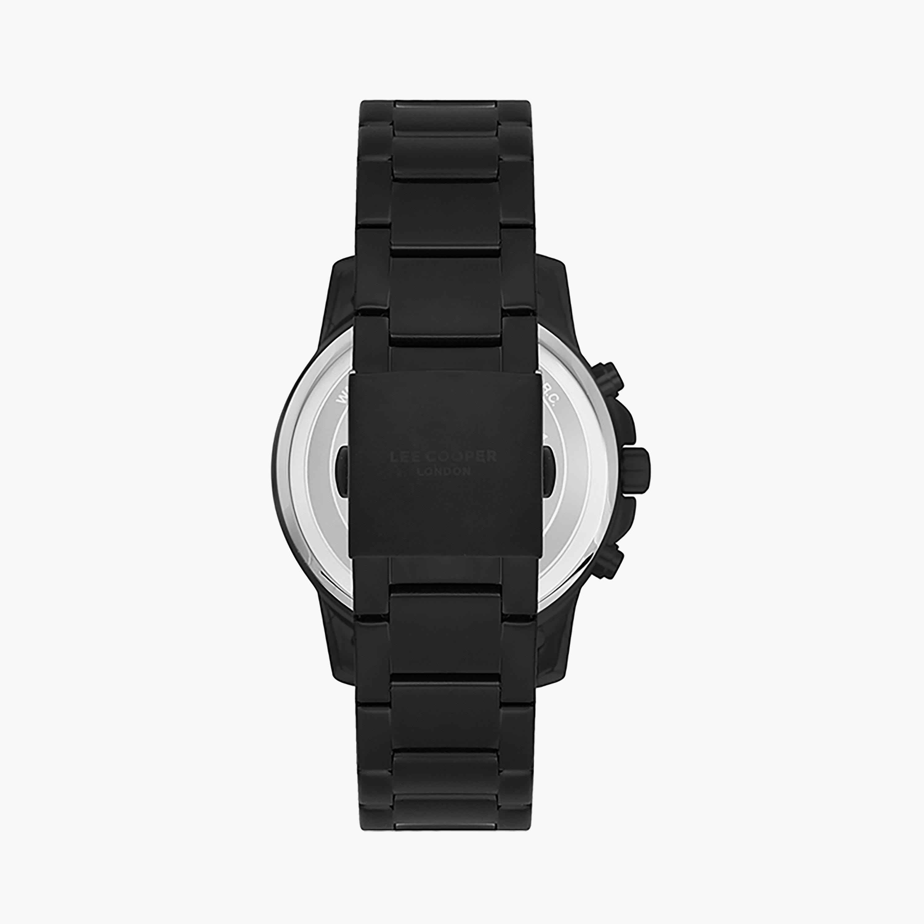  LC06882.650-NL | ساعة لي كوبر للرجال بسوار من ستانلس ستيل ذات كرونوغراف سوداء-men-watchesandjewellery-watches-image-3