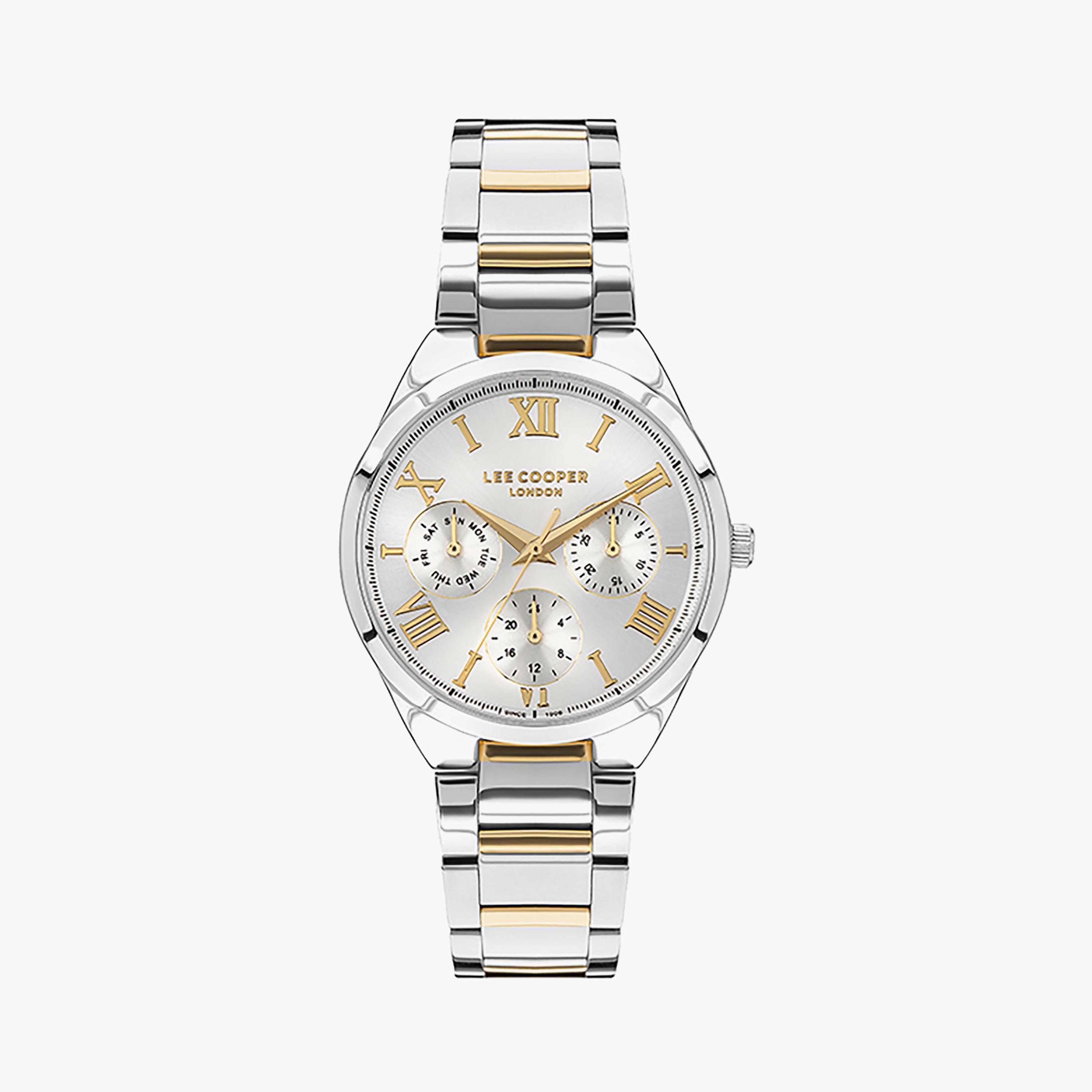  LC07456.230 | ساعة لي كوبر للنساء بسوار من ستانلس ستيل ذو كرونوغراف ذهبي وفضي-women-watchesandjewellery-watches-image-1