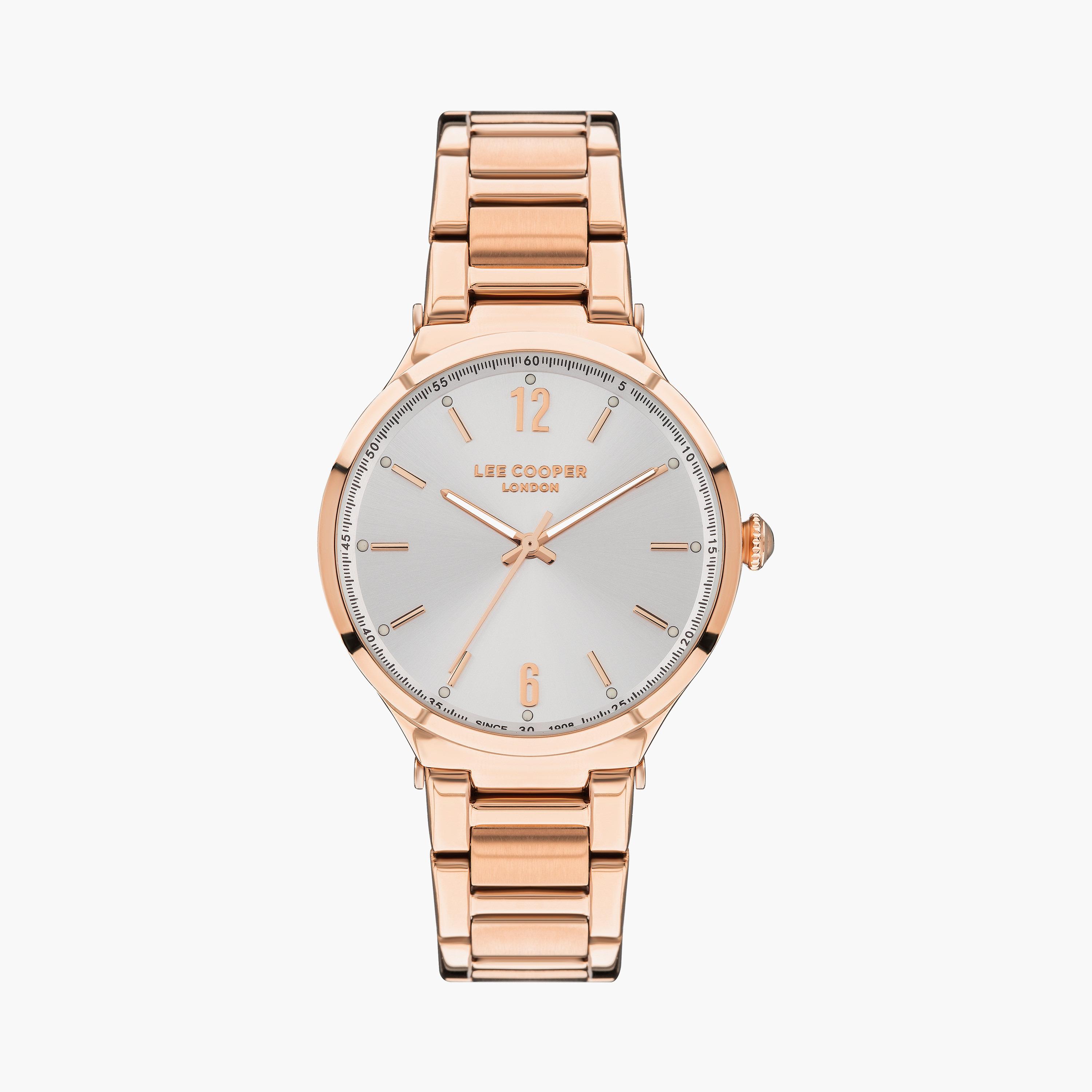  LC07440.420 | ساعة لي كوبر للنساء ذات أنالوج ذهبي وردي بسوار من ستانلس ستيل-women-watchesandjewellery-watches-image-1
