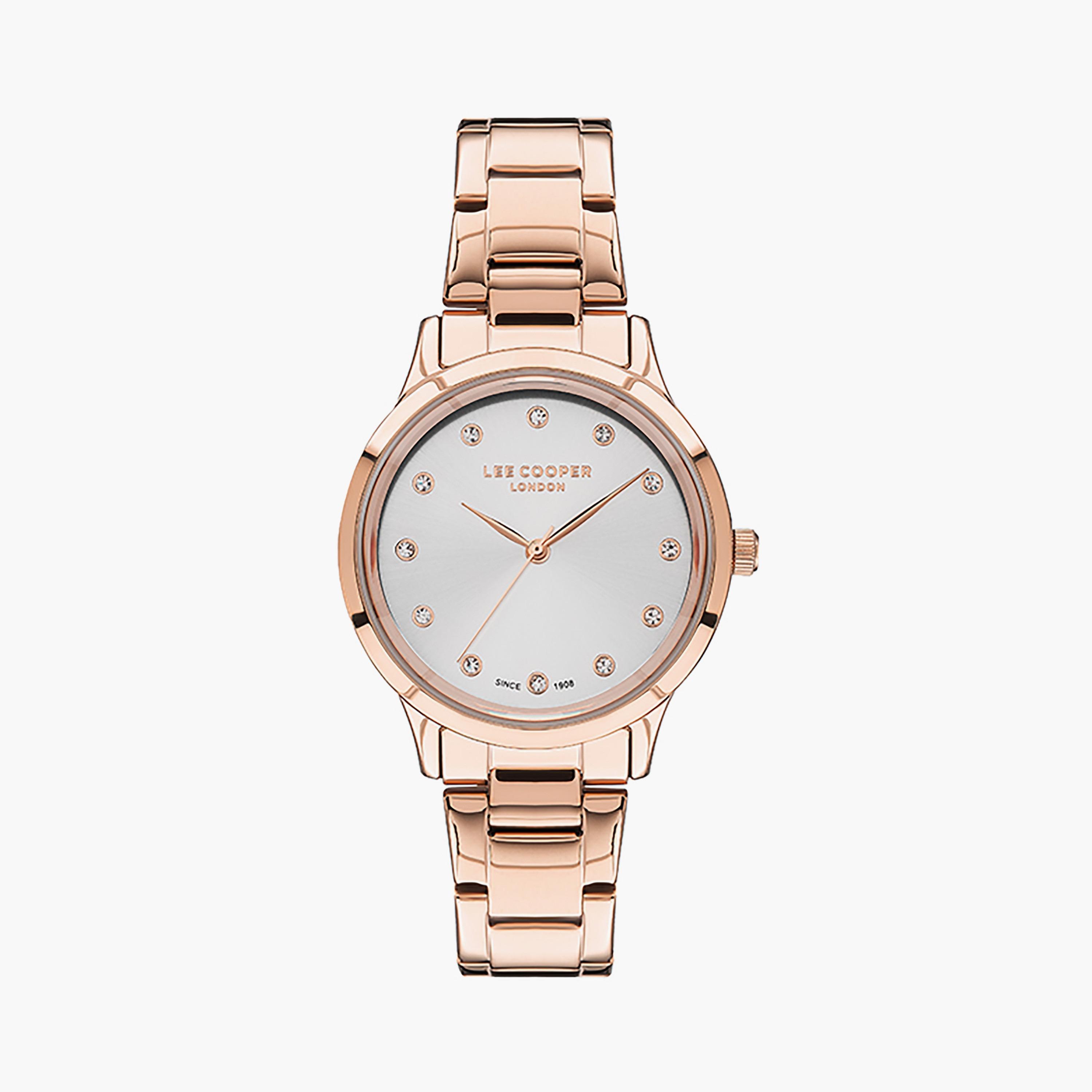  LC07457.430 | ساعة لي كوبر للنساء ذات أنالوج ذهبي وردي بسوار من ستانلس ستيل-women-watchesandjewellery-watches-image-1