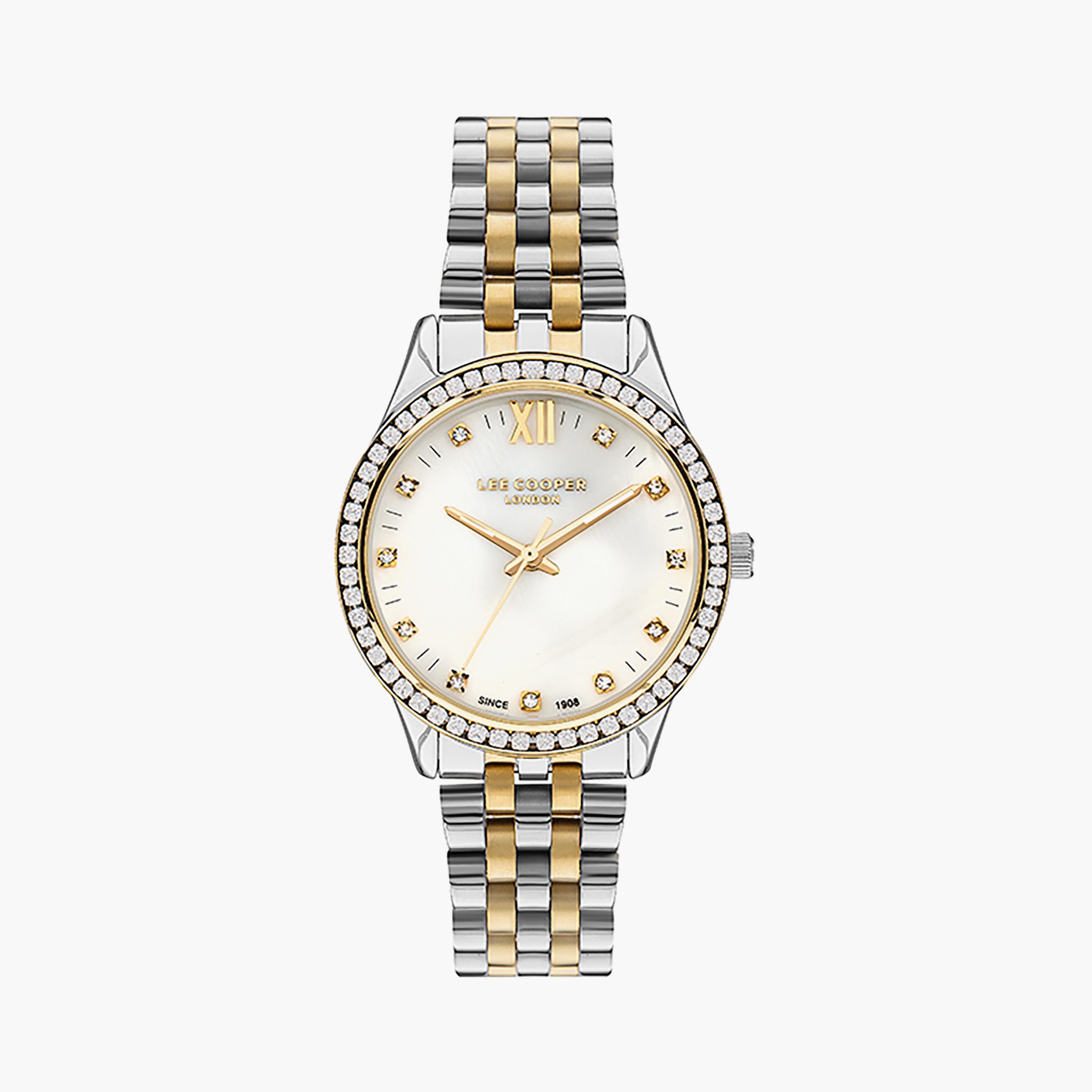  LC07483.220 | ساعة لي كوبر للنساء ذو انالوج بسوار من ستانلس ستيل مع لون فضي وذهبي-women-watchesandjewellery-watches-image-1