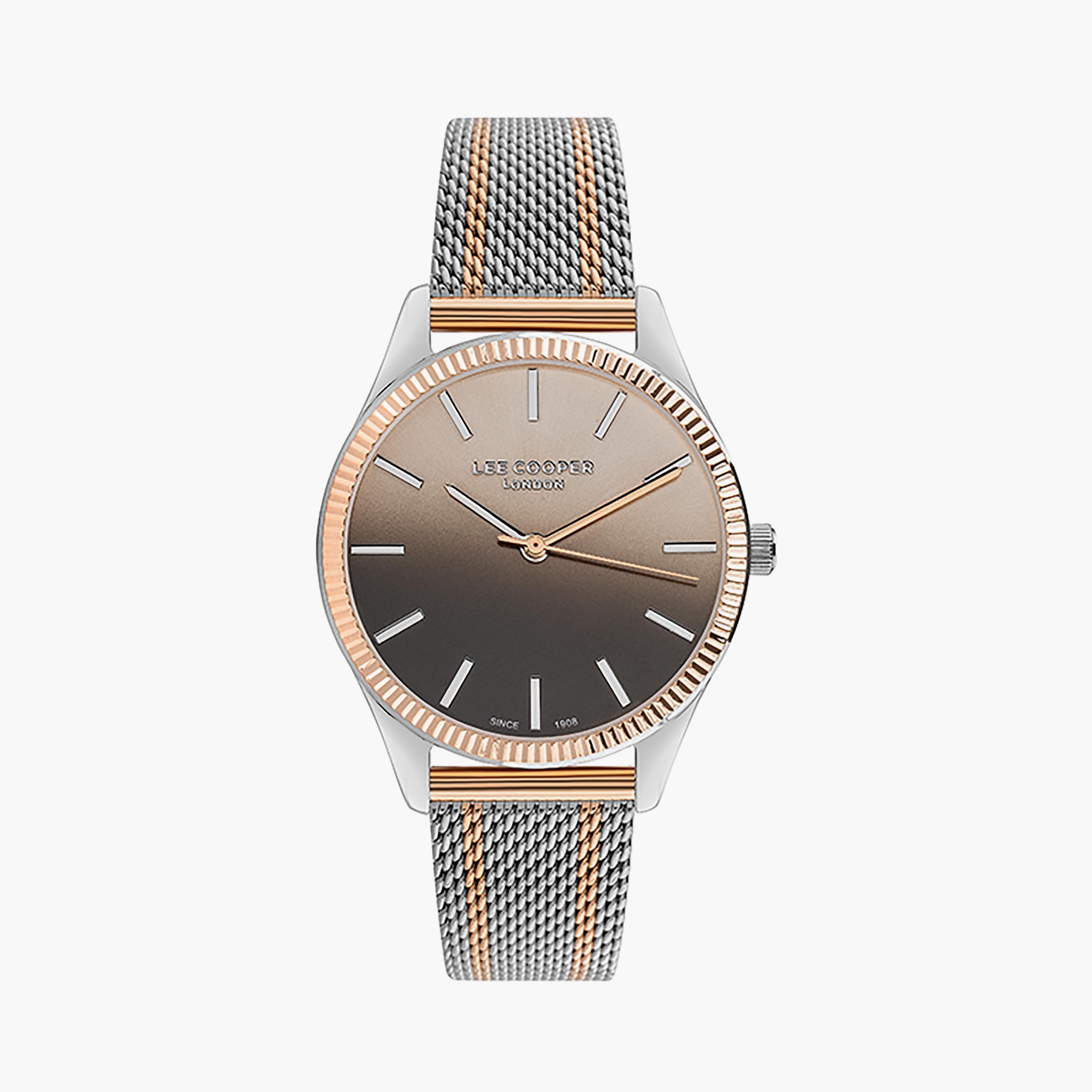Lee Cooper Women Silver Analog Mesh Strap Watch | LC07544.550-women-watchesandjewellery-watches-image-1