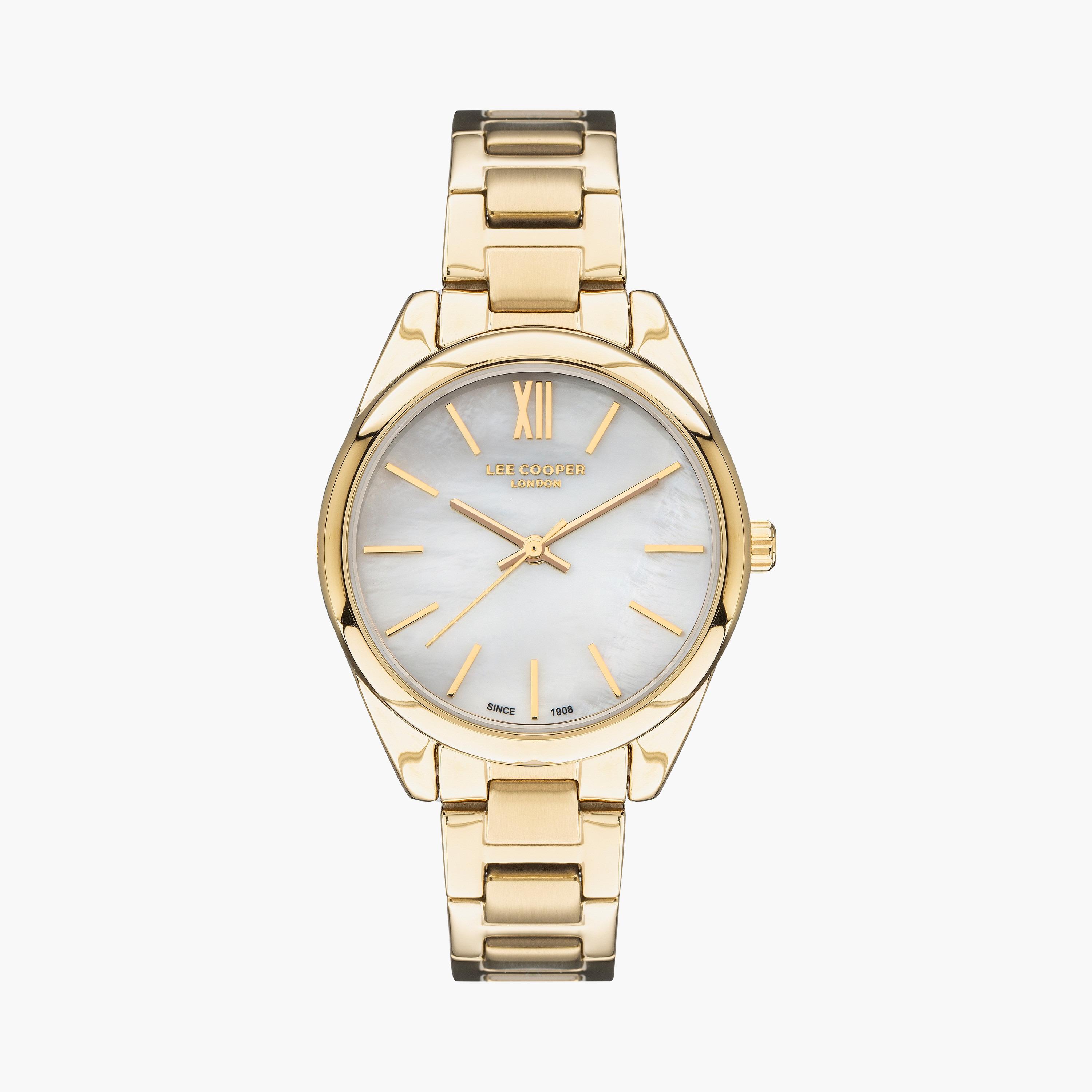  LC07450.120 | ساعة لي كوبر ذهبية للنساء ذات أنالوج بسوار من ستانلس ستيل-women-watchesandjewellery-watches-image-1