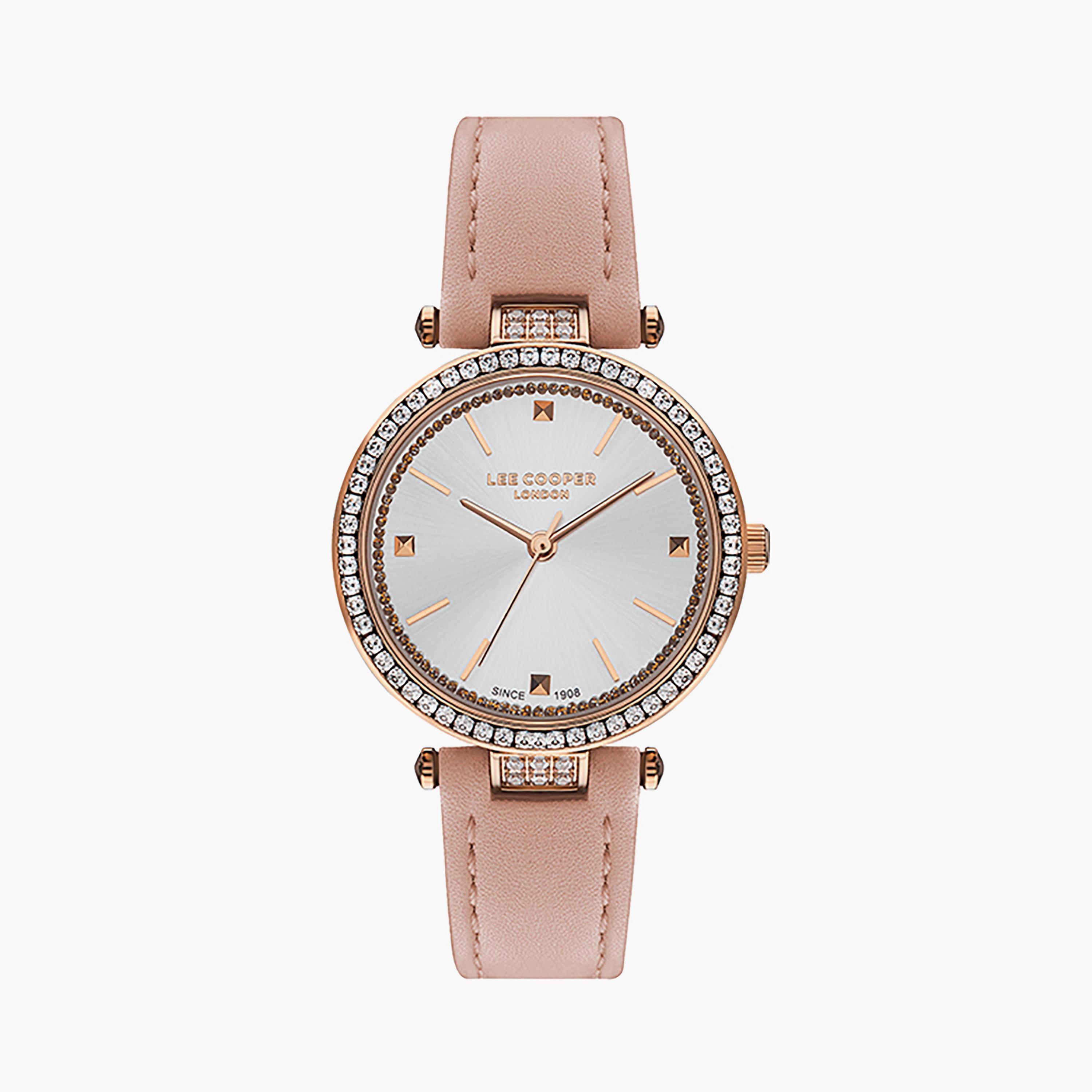  LC07463.437 | ساعة لي كوبر ذو أنالوج بسوار جلدي وردي-women-watchesandjewellery-watches-image-1