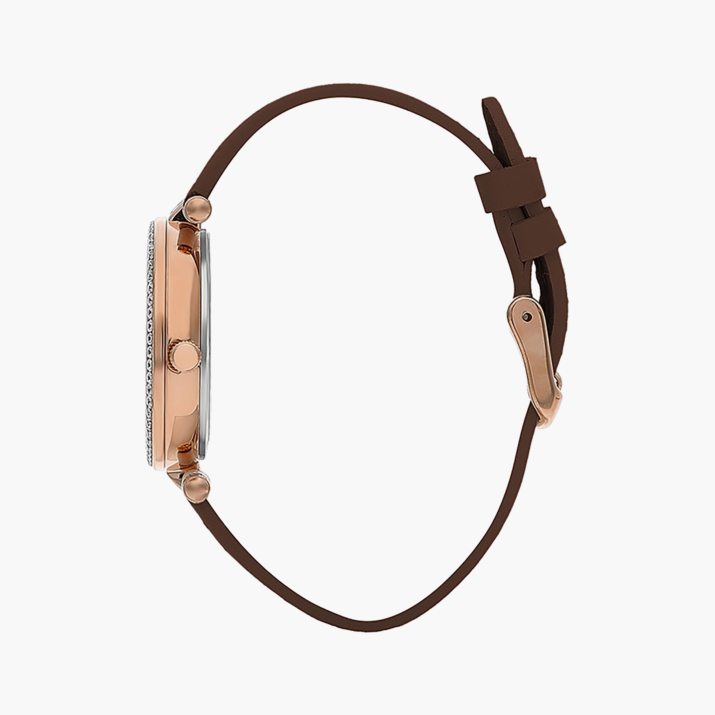  LC07463.477 | ساعة لي كوبر ذو أنالوج بسوار من الجلد باللون البني الداكن-men-watchesandjewellery-watches-image-2