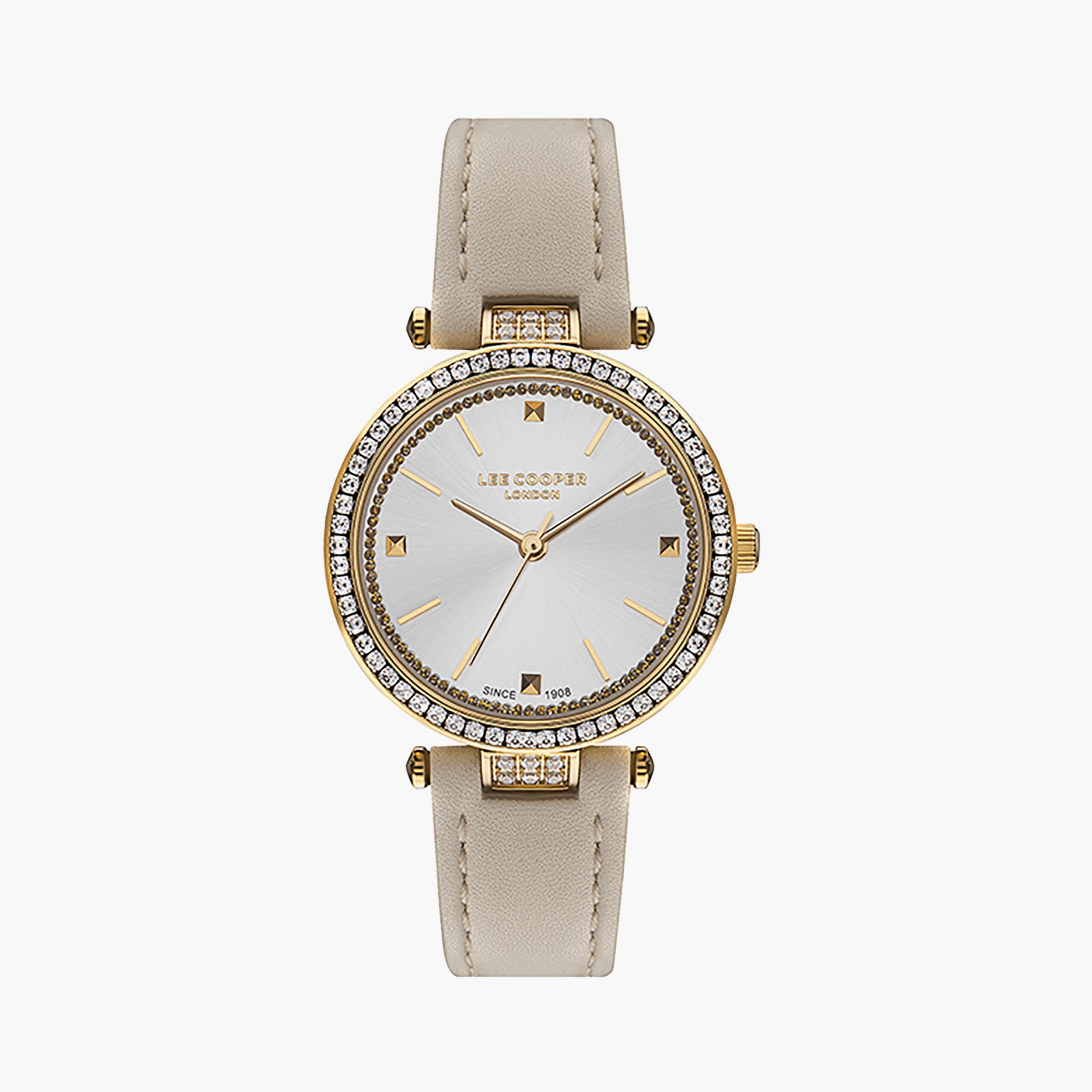  LC07463.134 | ساعة لي كوبر ذو أنالوج بسوار من الجلد باللون البيج-women-watchesandjewellery-watches-image-1