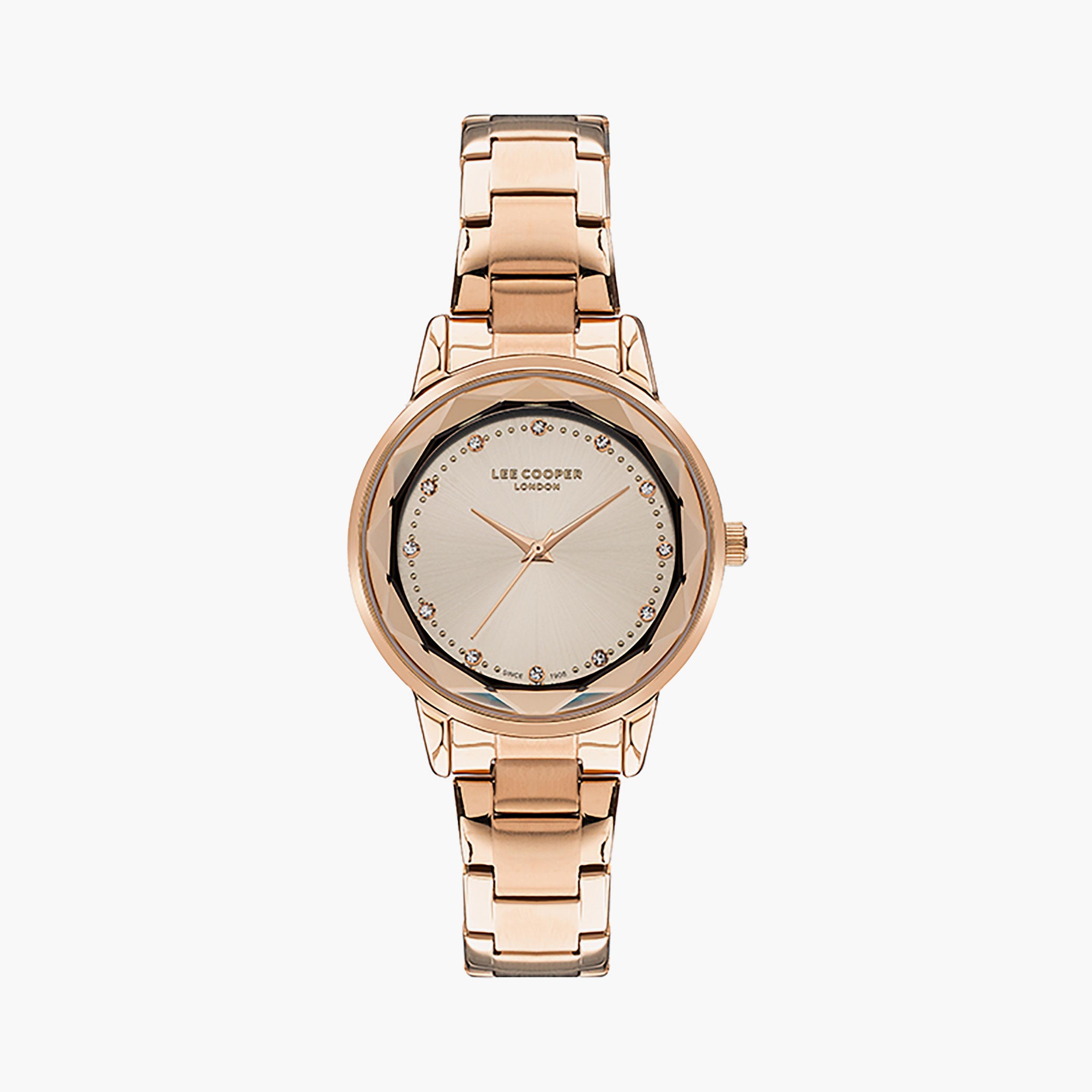  LC07501.410 | ساعة لي كوبر للنساء ذات أنالوج ذهبي وردي بسوار من ستانلس ستيل-women-watchesandjewellery-watches-image-1