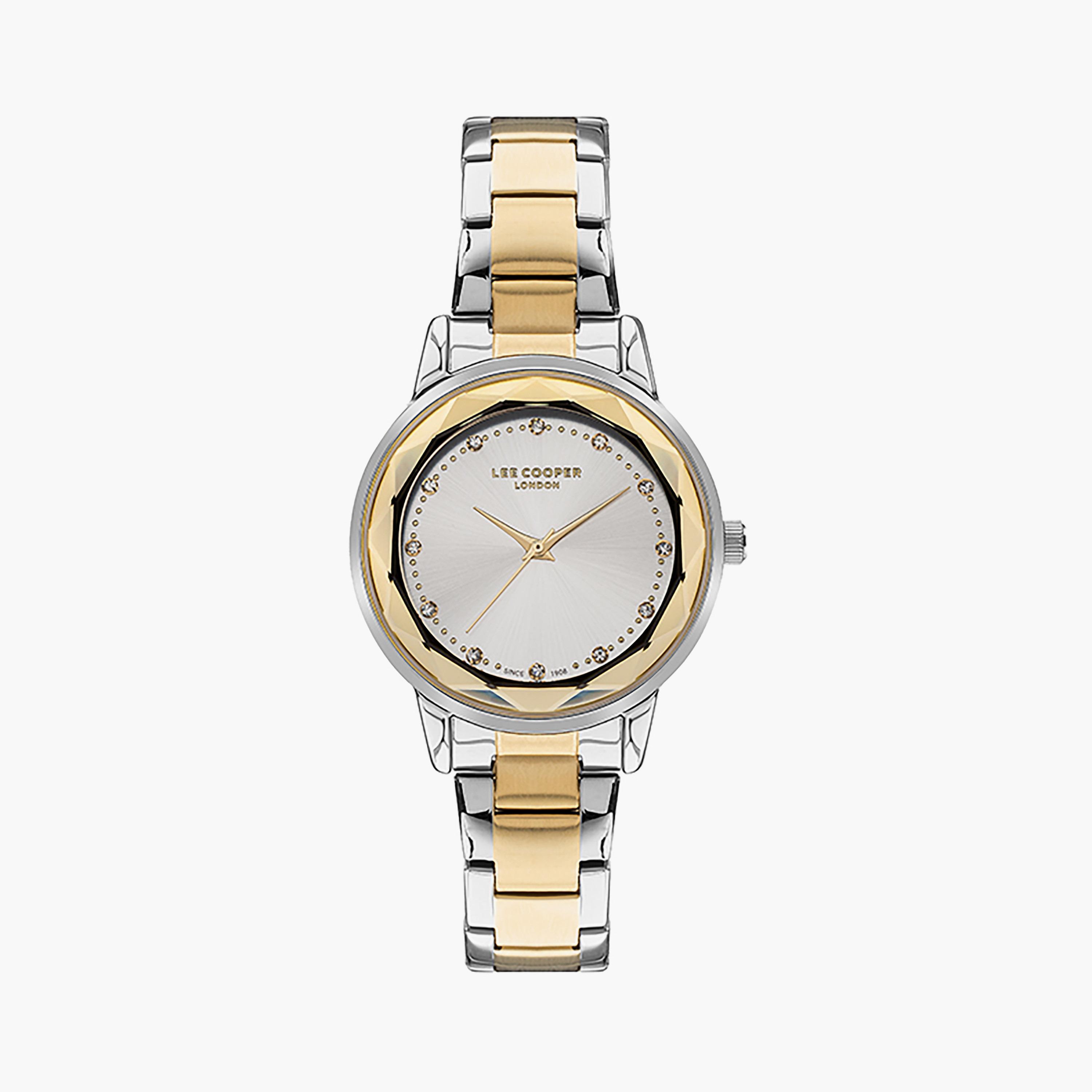  LC07501.230 | ساعة لي كوبر للنساء ذات انالوج بسوار من ستانلس ستيل مع لون فضي وذهبي-women-watchesandjewellery-watches-image-1