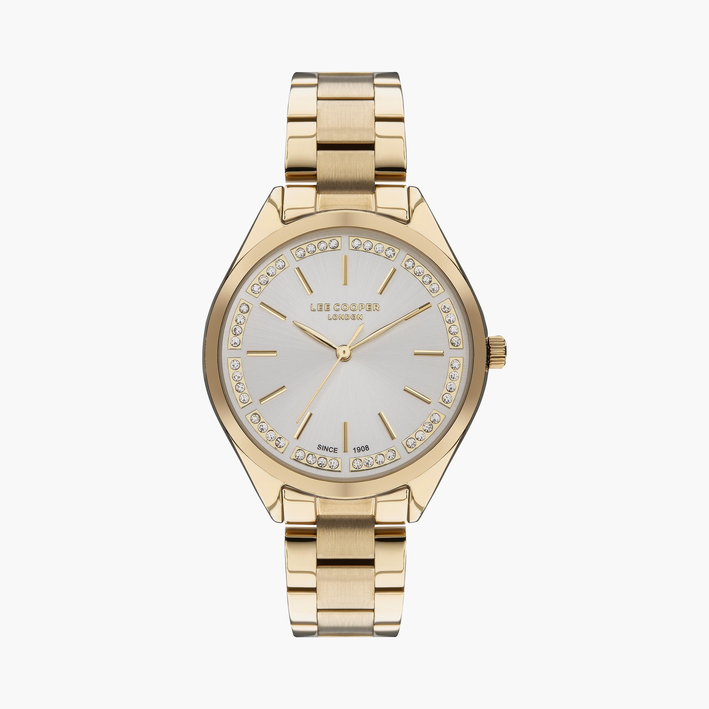 Lee Cooper Women Gold Analog Stainless Steel Strap Watch | LC07497.130-women-watchesandjewellery-watches-image-1