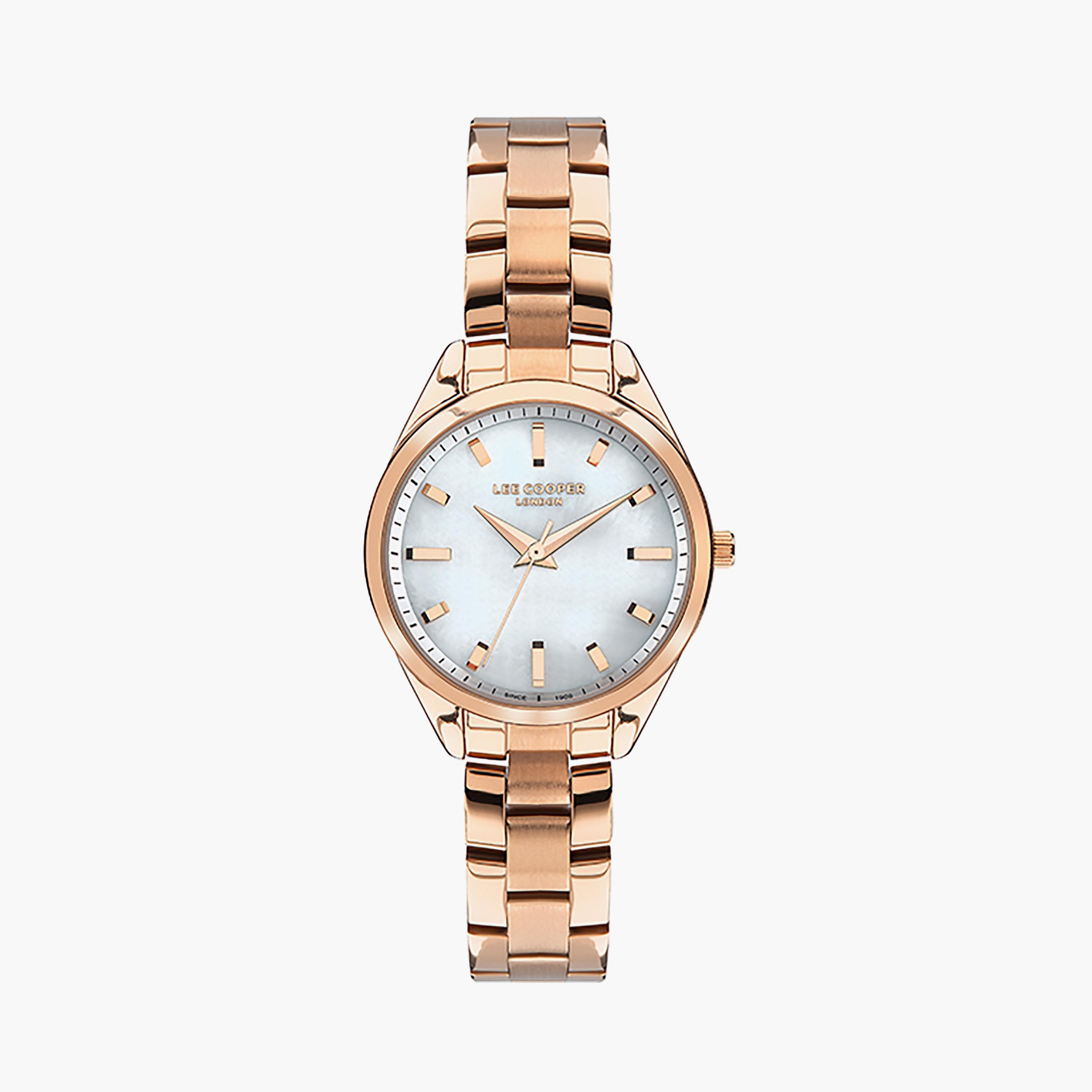  LC07453.420 | ساعة لي كوبر ذات أنالوج بسوار من ستانلس ستيل باللون الذهبي الوردي-women-watchesandjewellery-watches-image-1