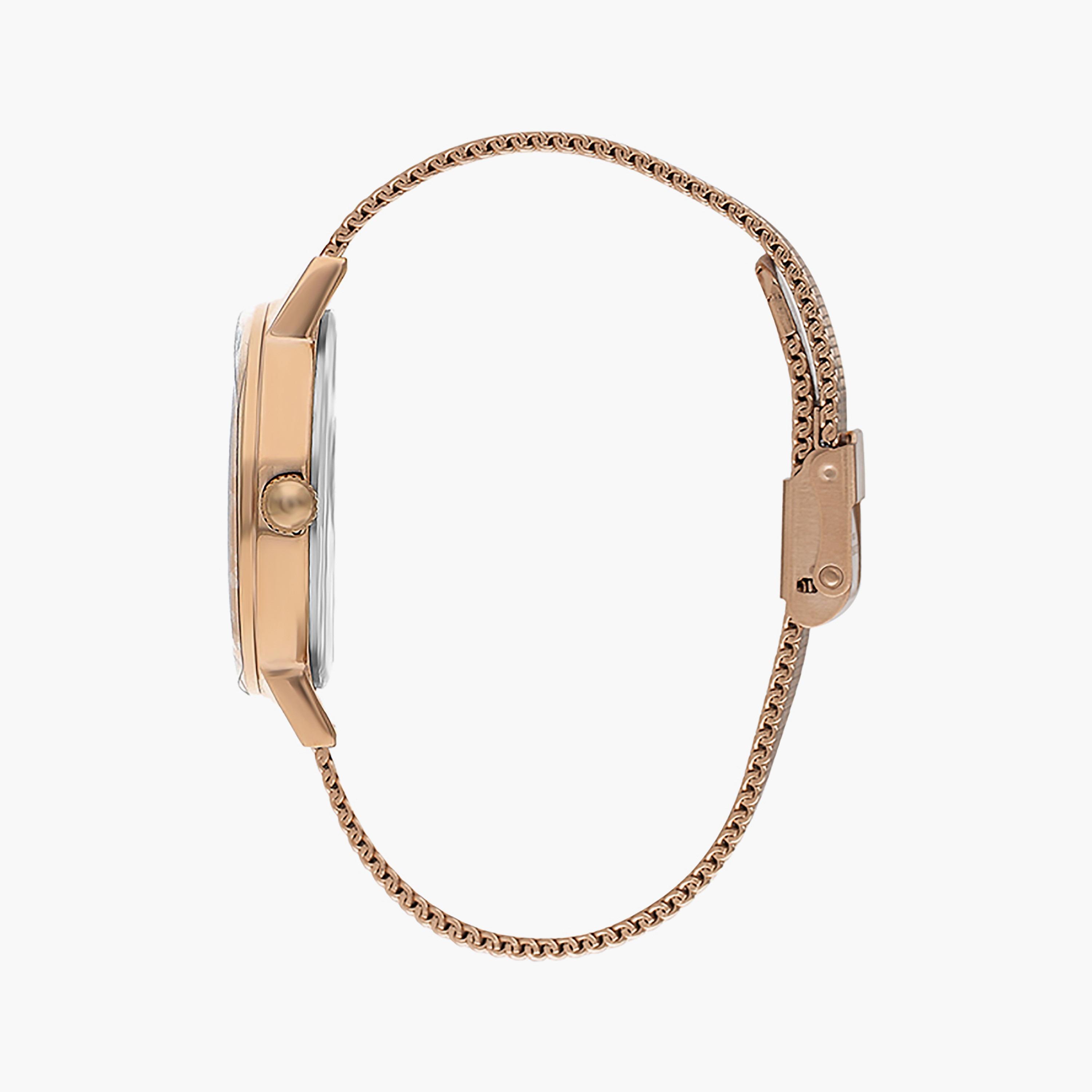  LC07552.490 | ساعة لي كوبر للنساء بسوار شبكي ذو كرونوغراف ذهبي وردي-women-watchesandjewellery-watches-image-2