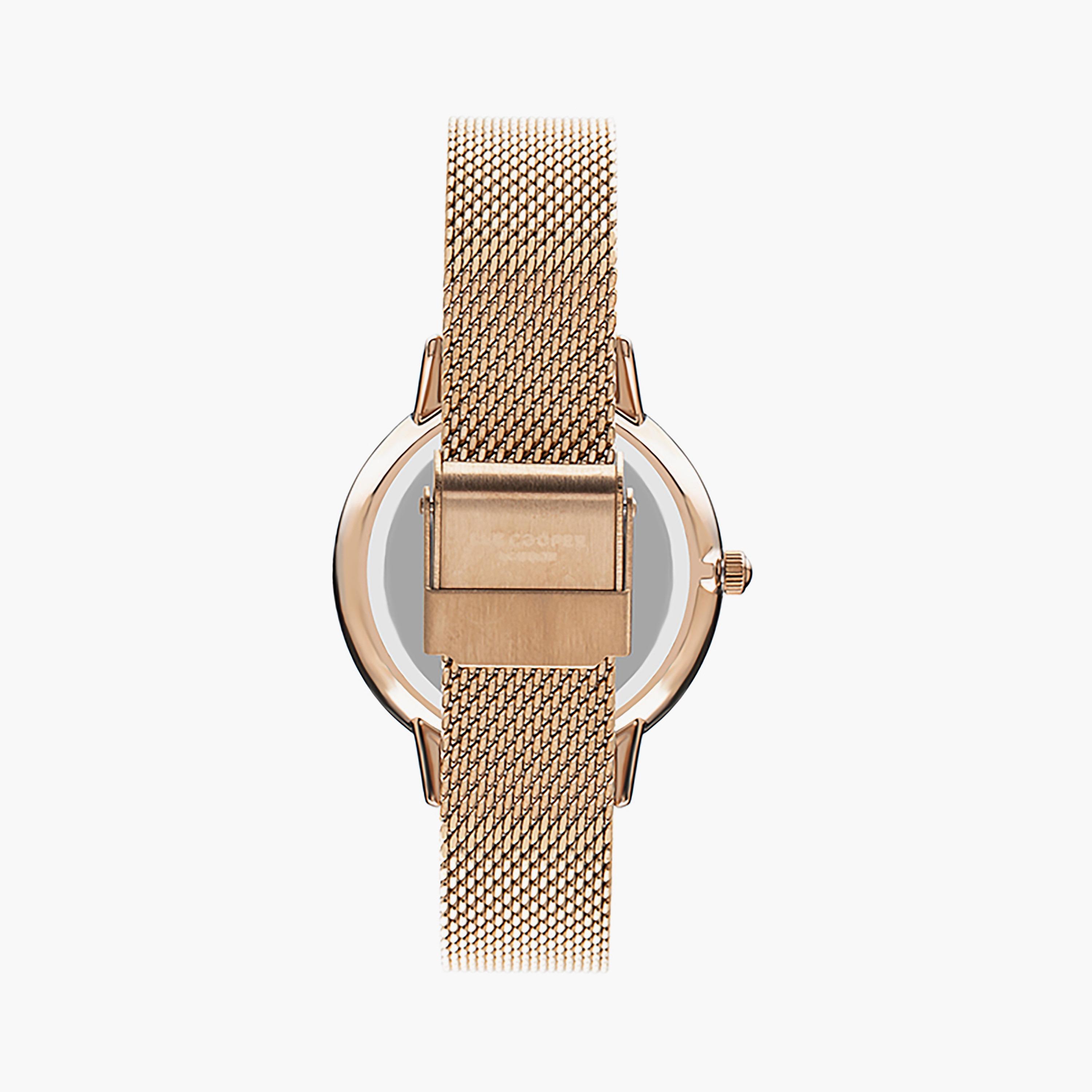  LC07552.490 | ساعة لي كوبر للنساء بسوار شبكي ذو كرونوغراف ذهبي وردي-women-watchesandjewellery-watches-image-3
