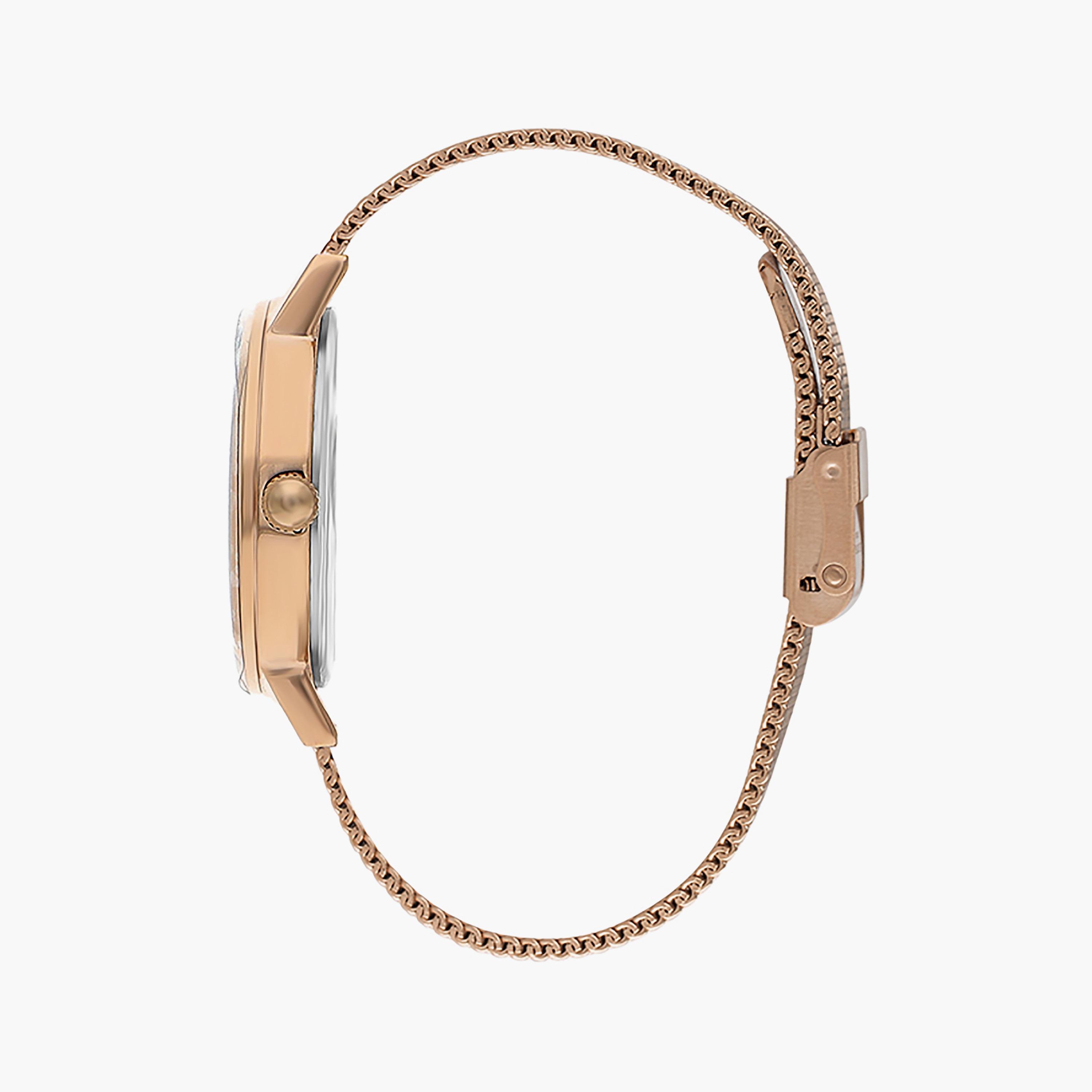  LC07552.430 | ساعة لي كوبر للنساء بسوار شبكي ذو كرونوغراف ذهبي وردي-women-watchesandjewellery-watches-image-2