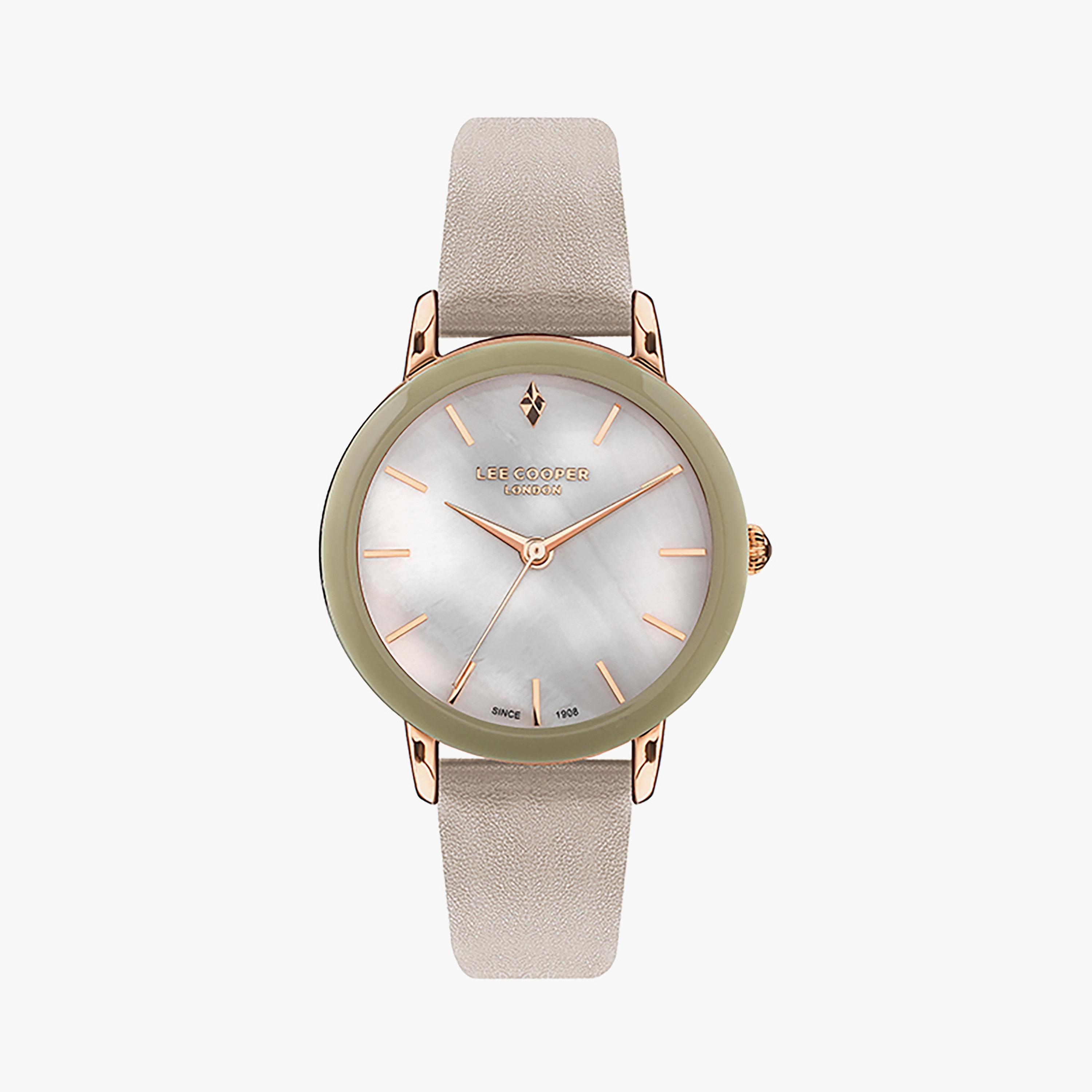  LC07521.422 | ساعة لي كوبر للنساء بسوار جلدي ذو أنالوج مع لون بيج-women-watchesandjewellery-watches-image-1