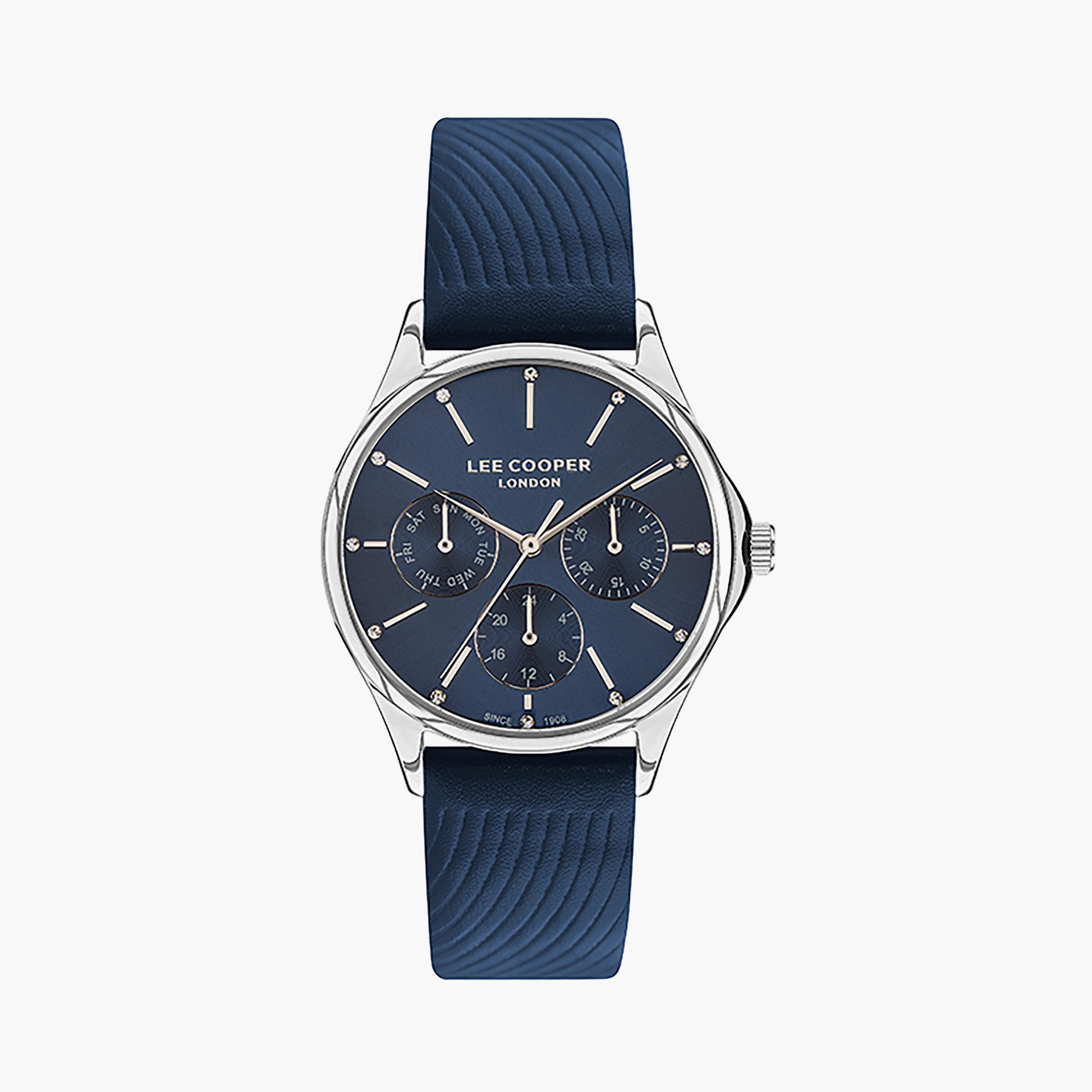  LC07451.399 | ساعة لي كوبر للنساء بسوار جلدي ذو كرونوغراف أزرق-women-watchesandjewellery-watches-image-1
