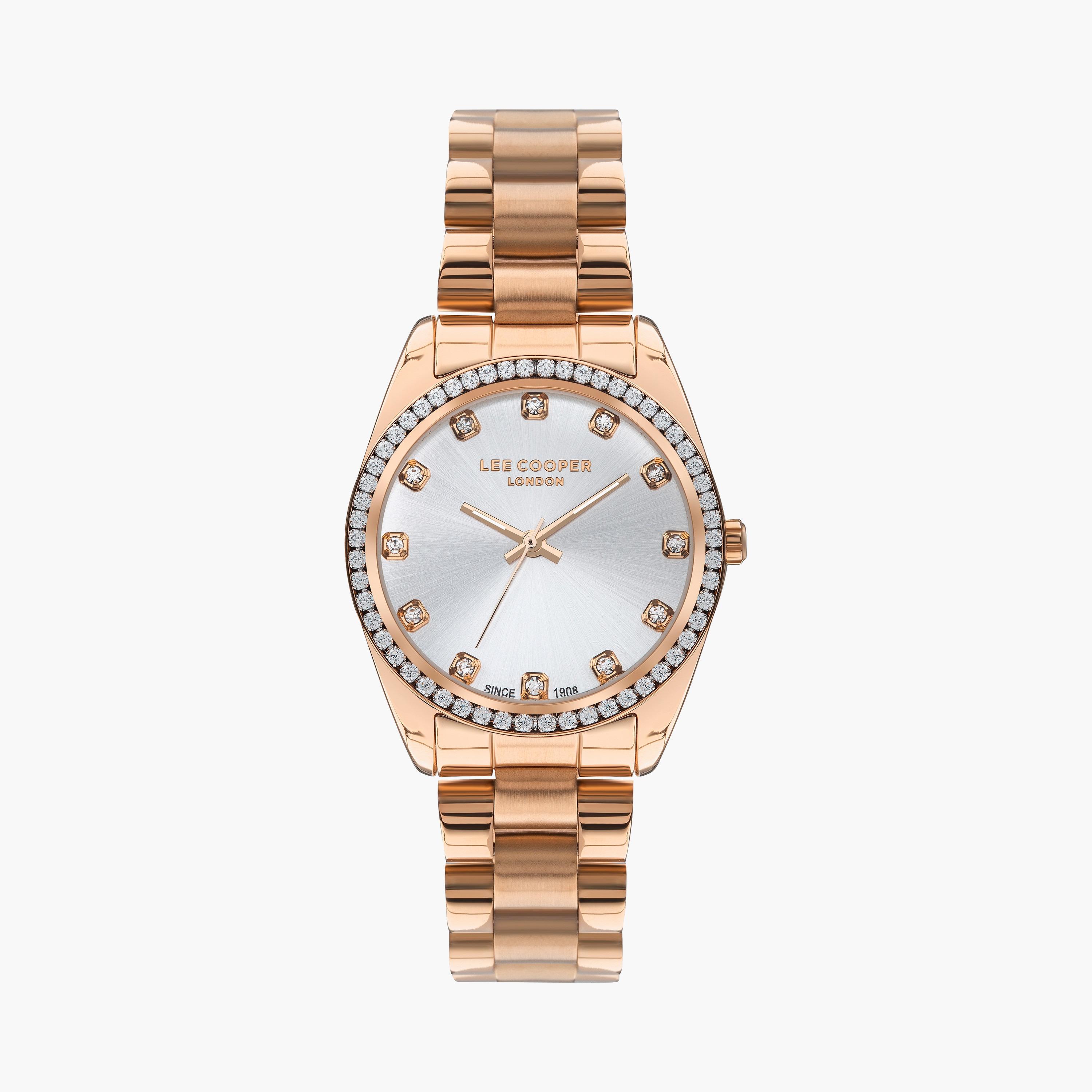  LC07478.430 | ساعة لي كوبر للنساء ذات أنالوج ذهبي وردي بسوار من ستانلس ستيل-women-watchesandjewellery-watches-image-1