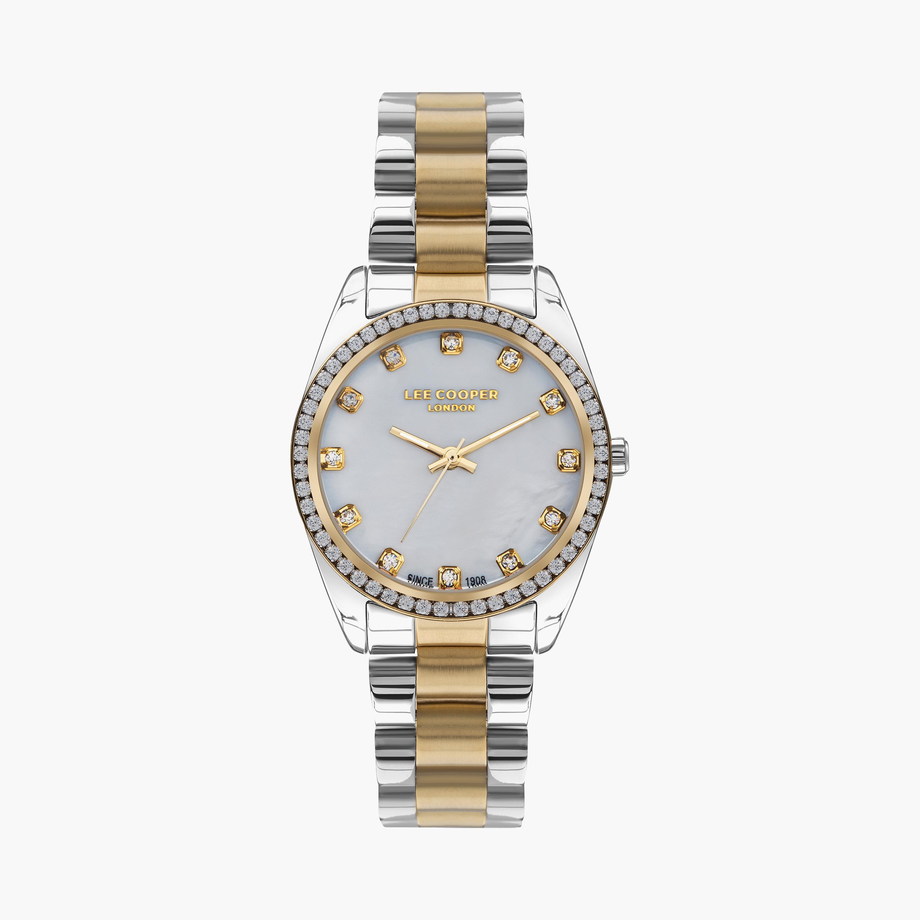 Lee Cooper Women Silver & Gold Analog Stainless Steel Strap Watch | LC07478.220-women-watchesandjewellery-watches-image-1
