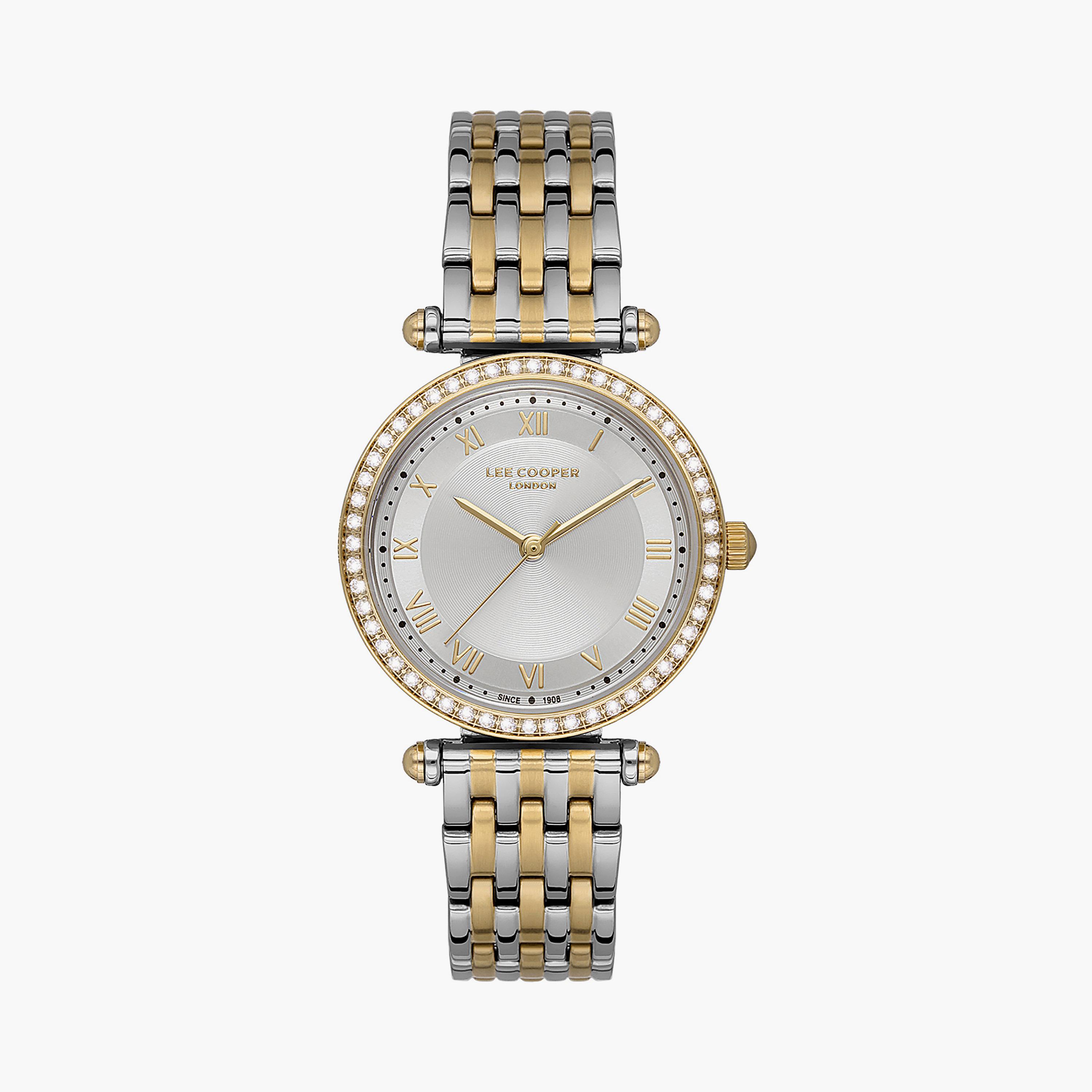  LC07136.230 | ساعة لي كوبر ذات أنالوج بسوار من ستانلس ستيل مع لون فضي وذهبي-women-watchesandjewellery-watches-image-1