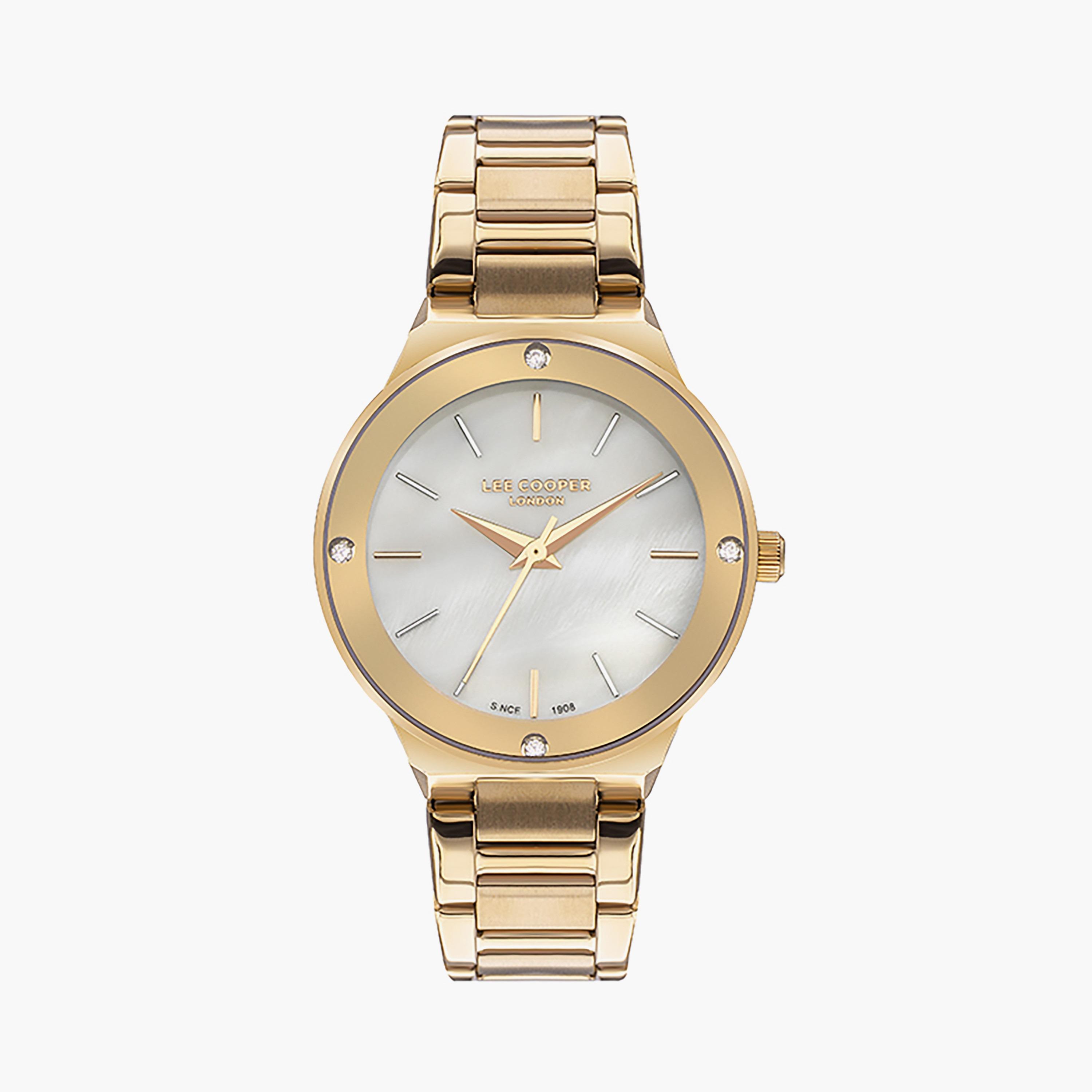  LC07480.120 | ساعة لي كوبر ذهبية للنساء ذات أنالوج بسوار من ستانلس ستيل-women-watchesandjewellery-watches-image-1