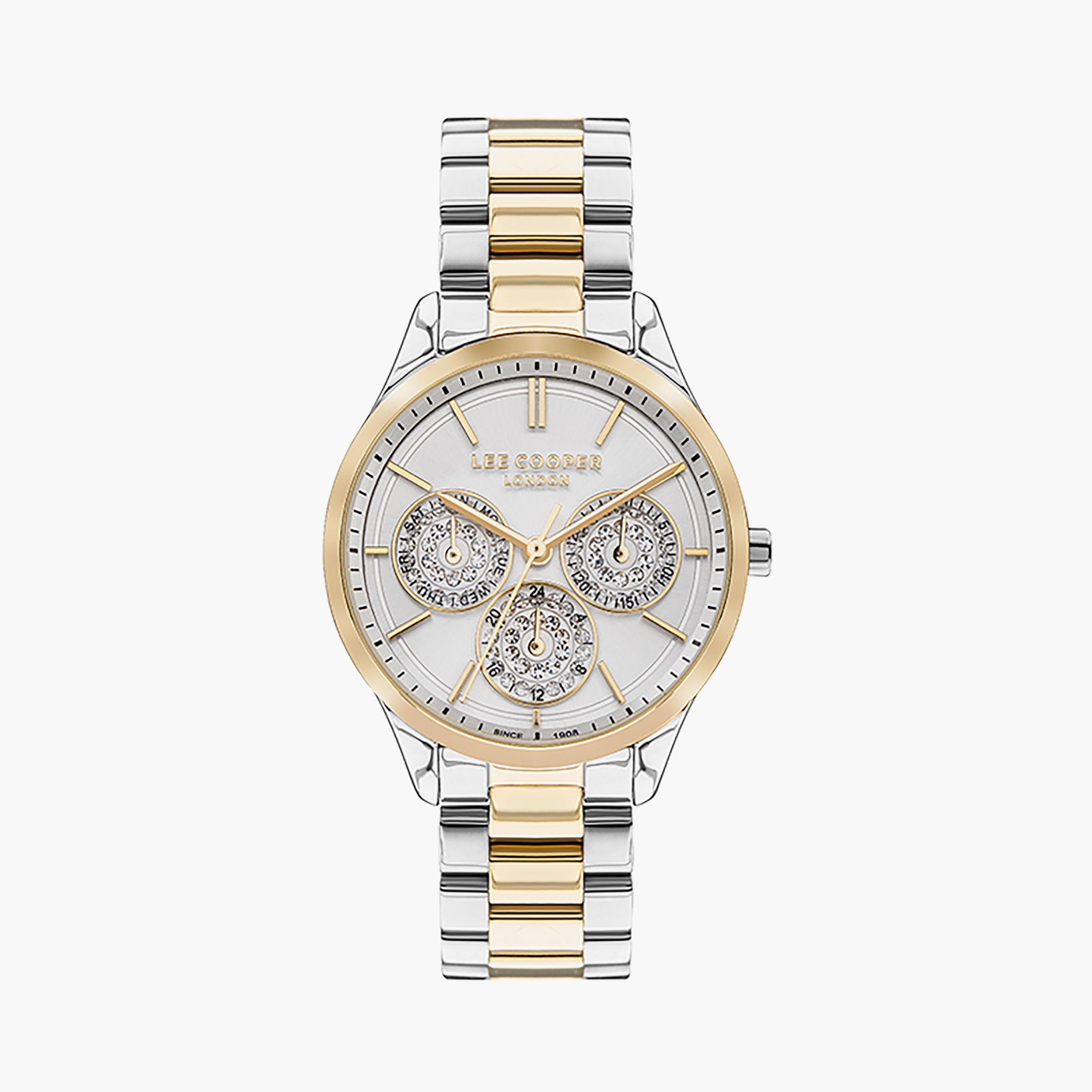  LC07471.230 | ساعة لي كوبر للنساء بسوار من ستانلس ستيل ذو كرونوغراف ذهبي وفضي-women-watchesandjewellery-watches-image-1