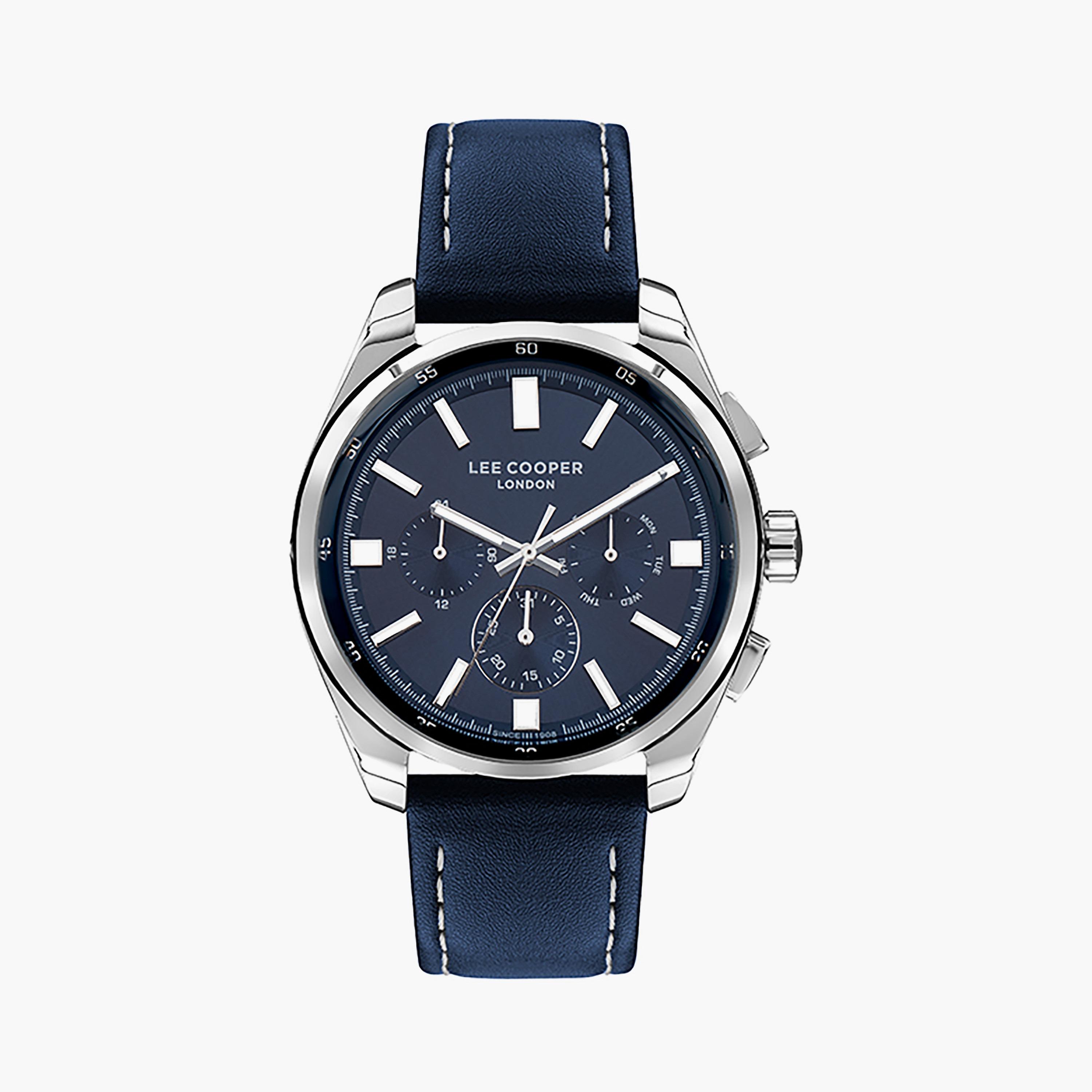  LC07514.399 | ساعة لي كوبر للرجال بسوار جلدي ذو كرونوغراف أزرق-men-watchesandjewellery-watches-image-1