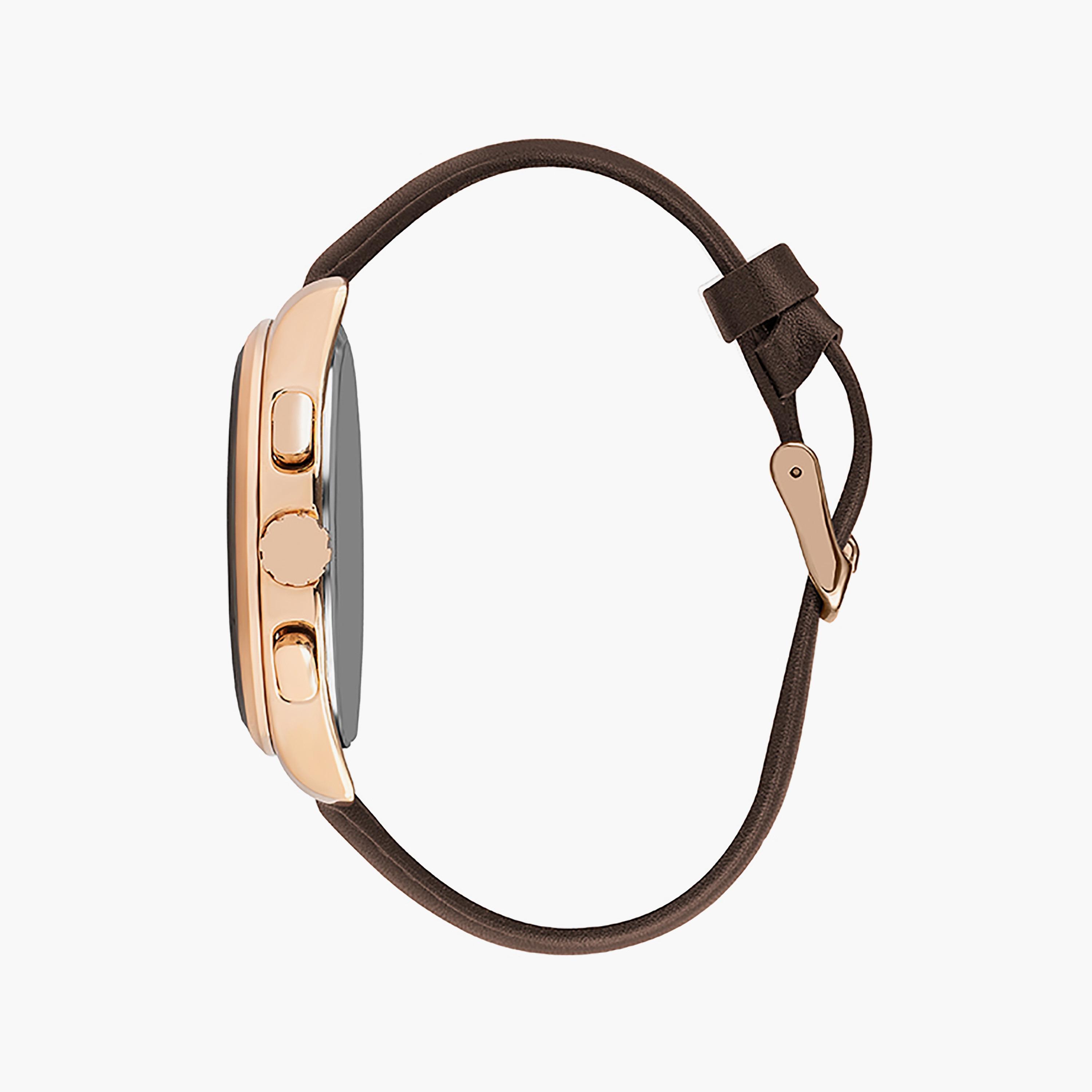  LC07514.452 | ساعة لي كوبر للرجال بسوار جلدي ذو كرونوغراف بني داكن-men-watchesandjewellery-watches-image-2