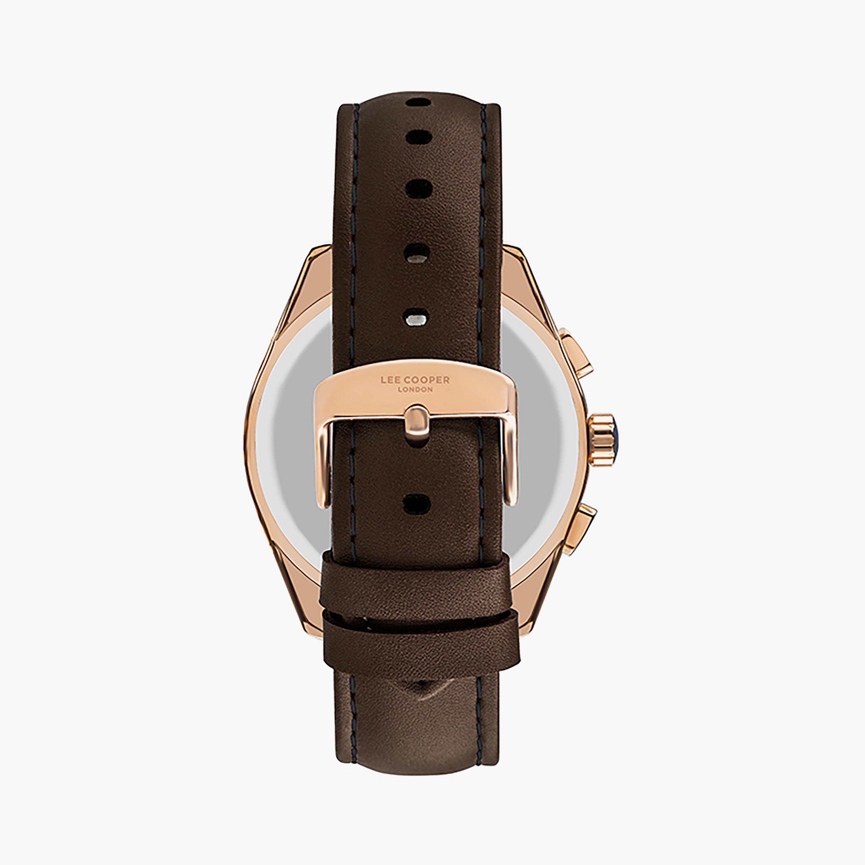  LC07514.452 | ساعة لي كوبر للرجال بسوار جلدي ذو كرونوغراف بني داكن-men-watchesandjewellery-watches-image-3
