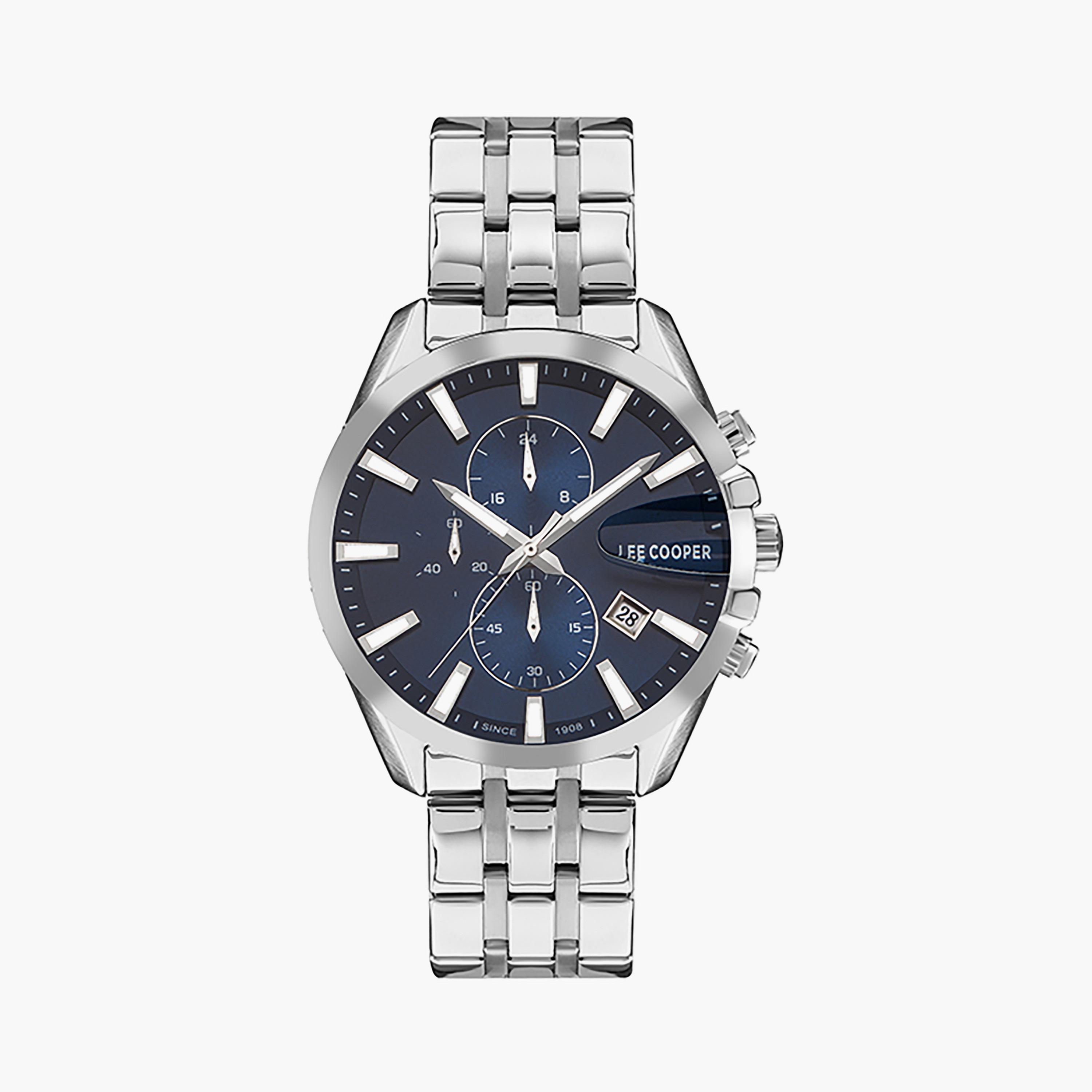  LC07524.390 | ساعة لي كوبر للرجال ذات كرونوغراف فضية بسوار ستانلس ستيل-men-watchesandjewellery-watches-image-1