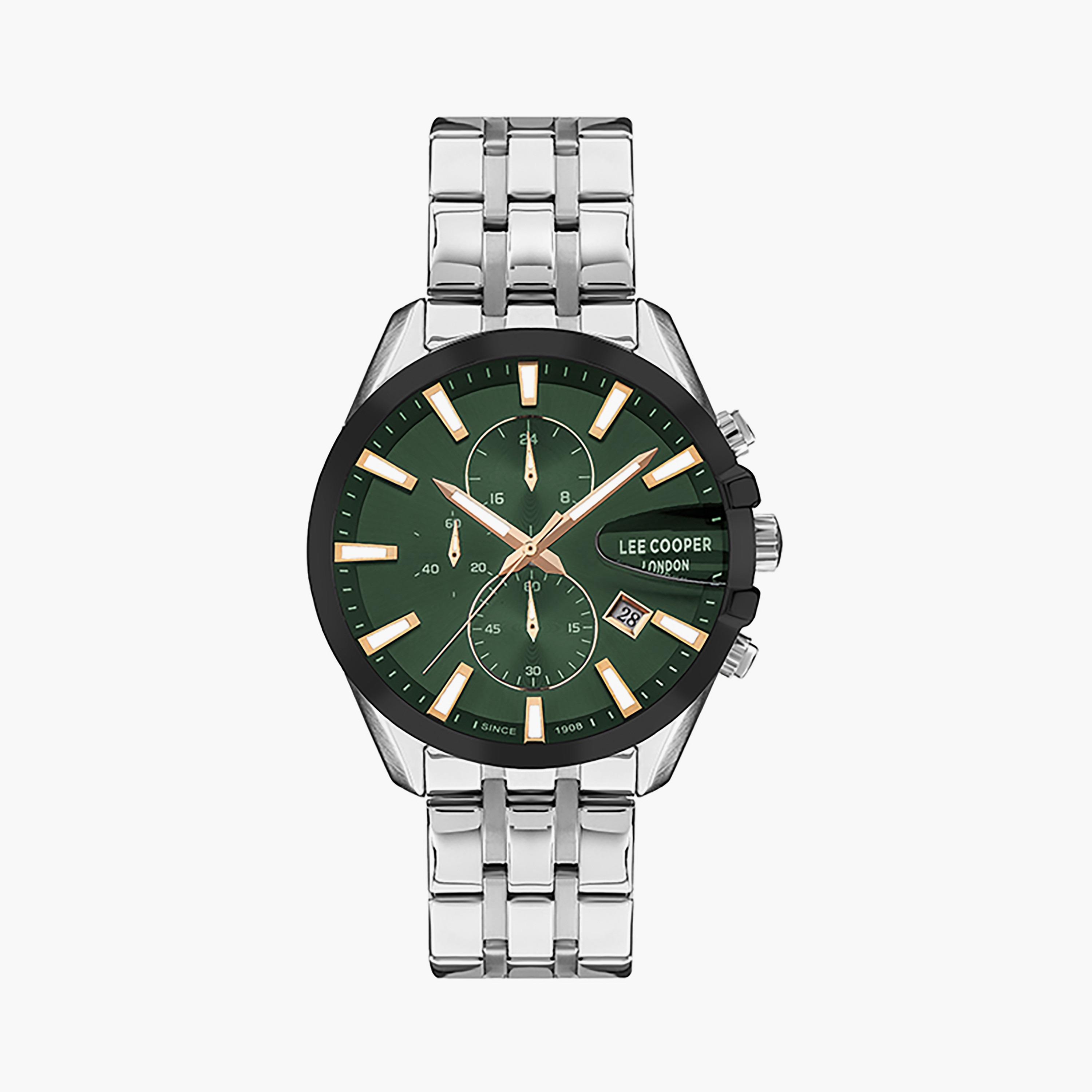  LC07524.670 | ساعة لي كوبر للرجال ذات كرونوغراف فضية بسوار من ستانلس ستيل-men-watchesandjewellery-watches-image-1