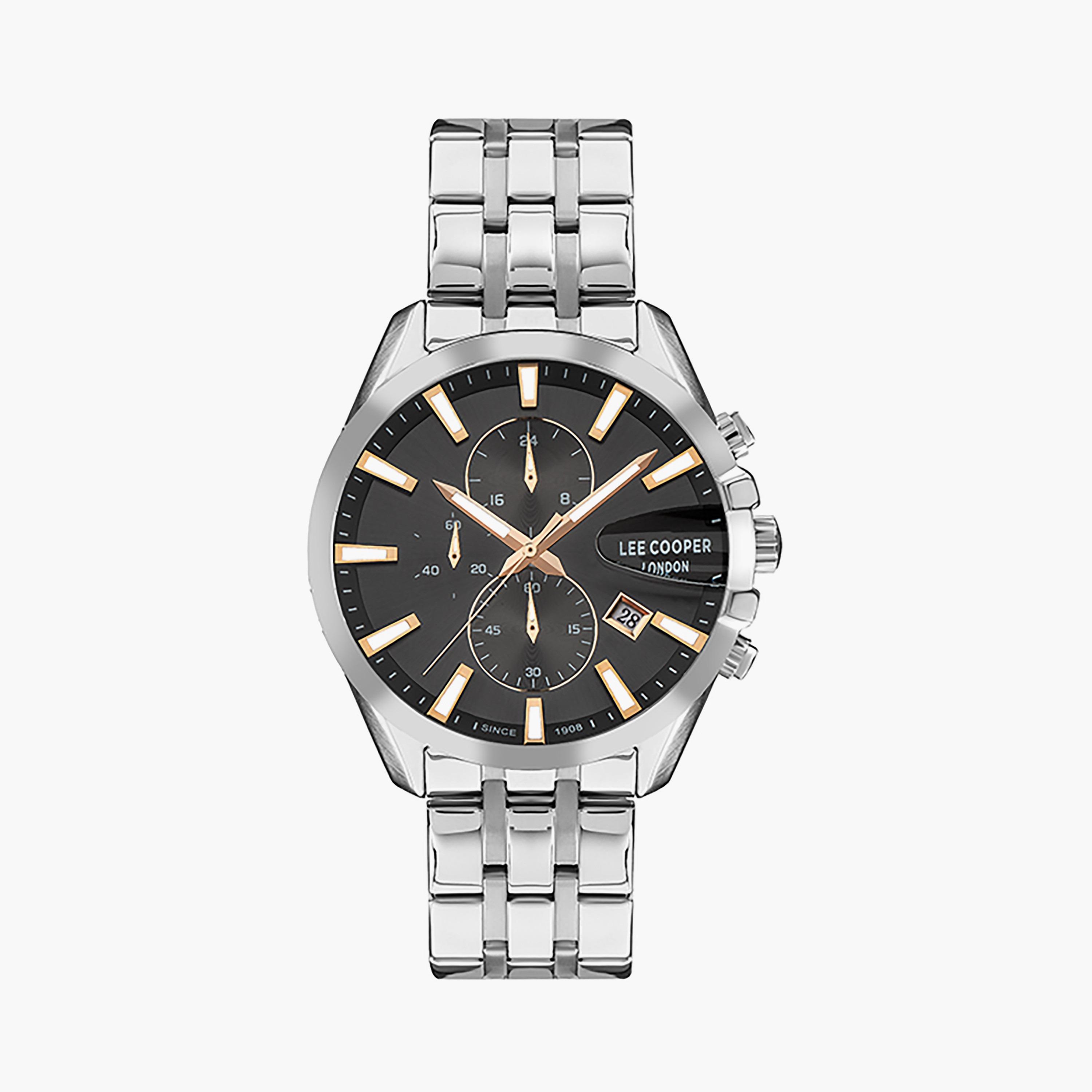  LC07524.350 | ساعة لي كوبر للرجال ذات كرونوغراف فضية بسوار ستانلس ستيل-men-watchesandjewellery-watches-image-1