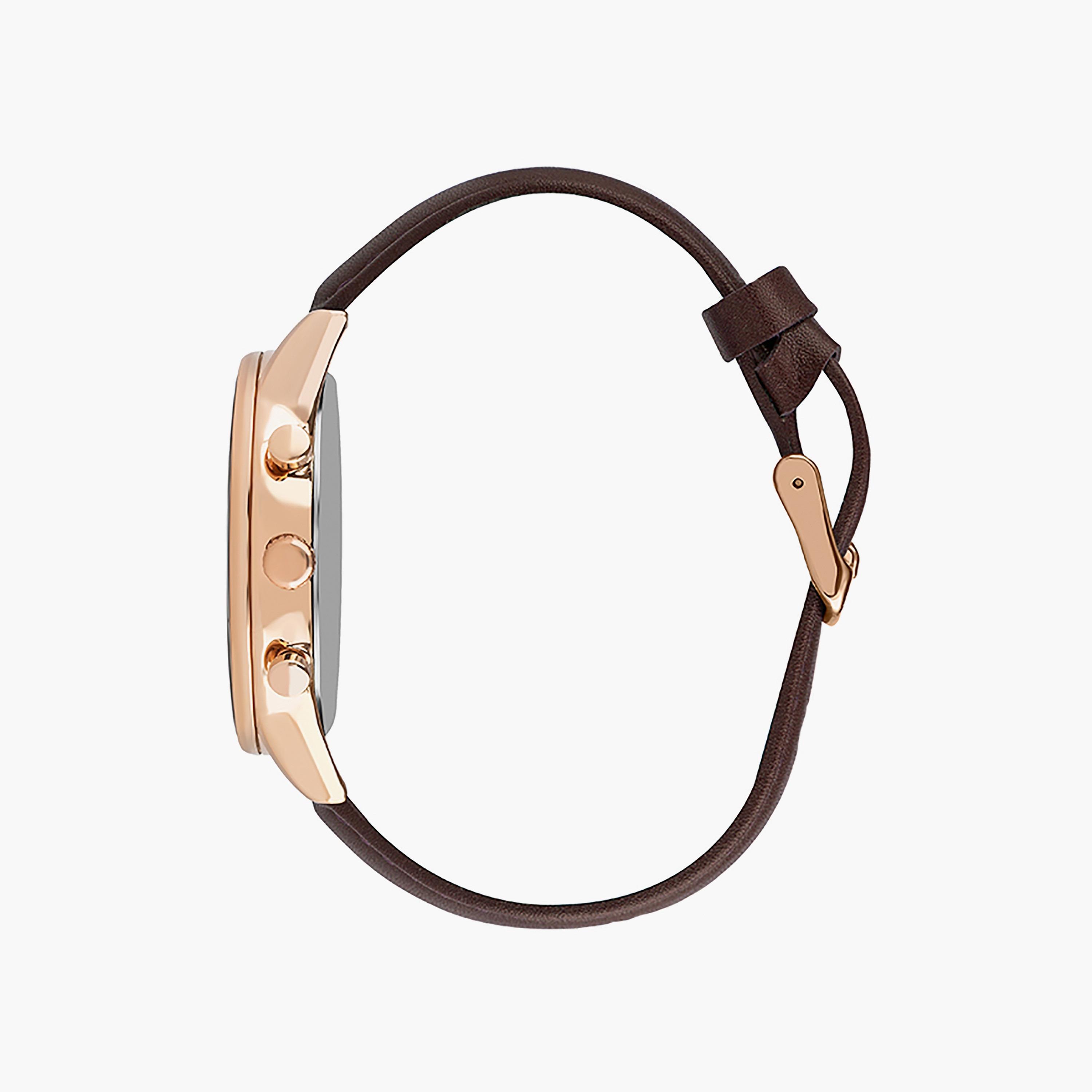  LC07465.452 | ساعة لي كوبر للرجال بسوار جلدي ذو كرونوغراف بني داكن-men-watchesandjewellery-watches-image-2