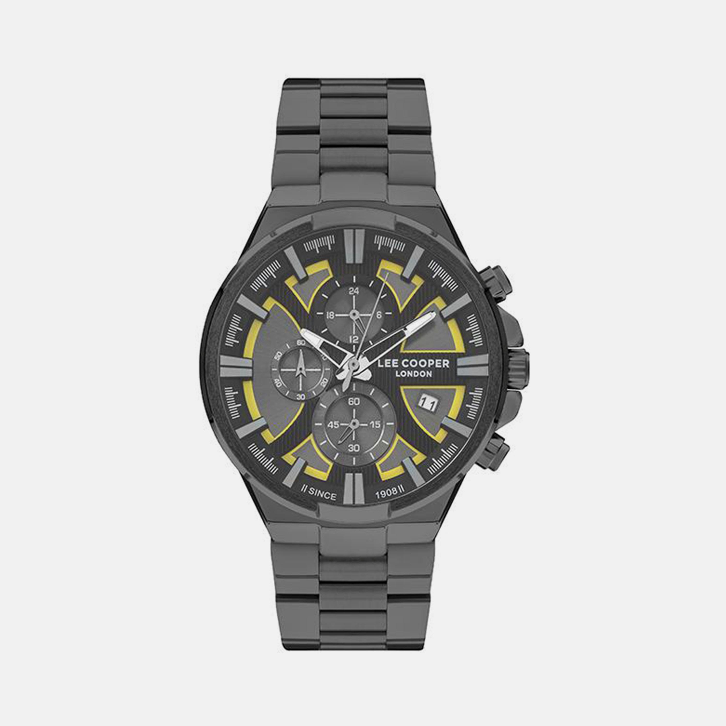  LC07484.060 | ساعة لي كوبر للرجال بسوار من ستانلس ستيل ذو كرونوغراف رمادي-men-watchesandjewellery-watches-image-1