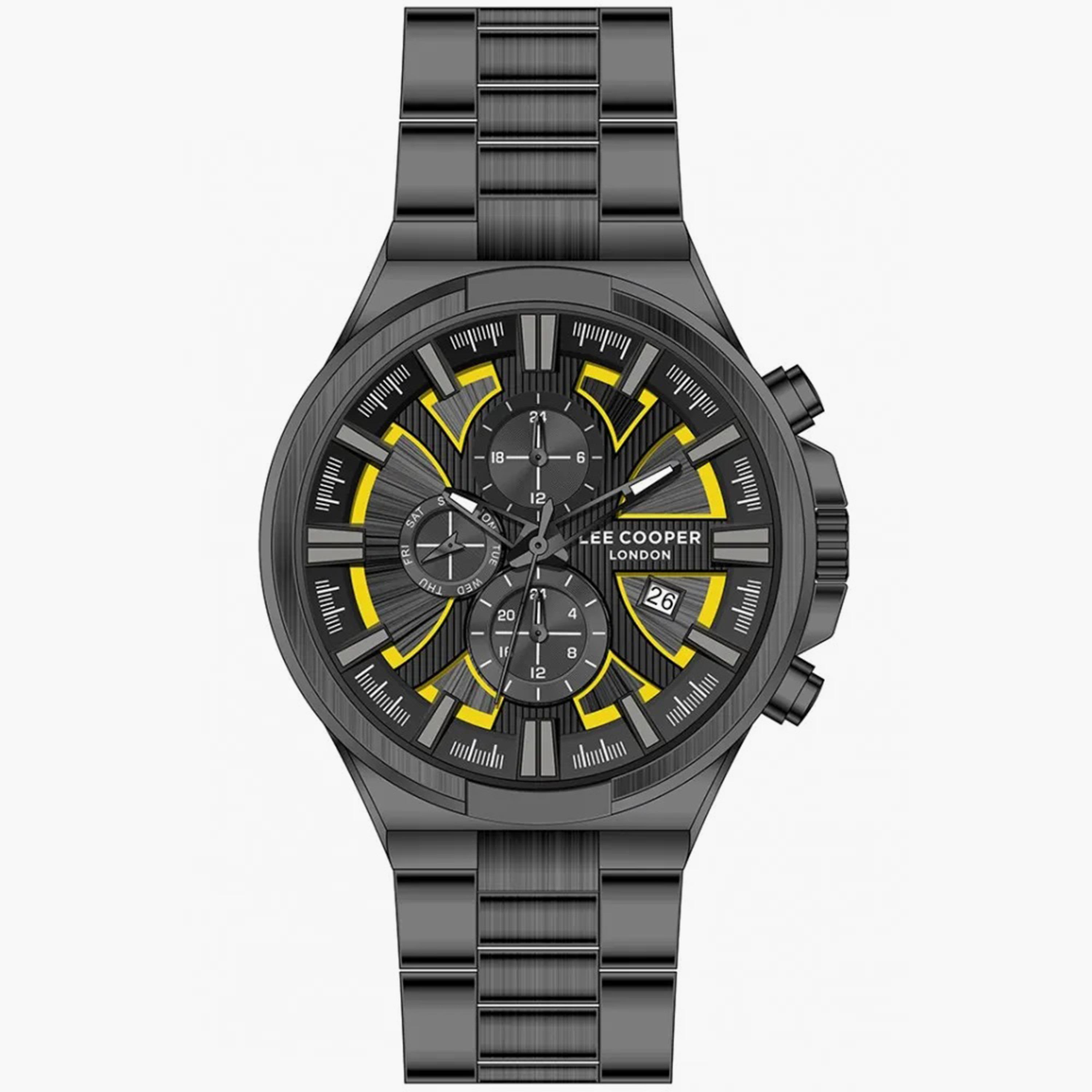  LC07484.060 | ساعة لي كوبر للرجال بسوار من ستانلس ستيل ذو كرونوغراف رمادي-men-watchesandjewellery-watches-image-2