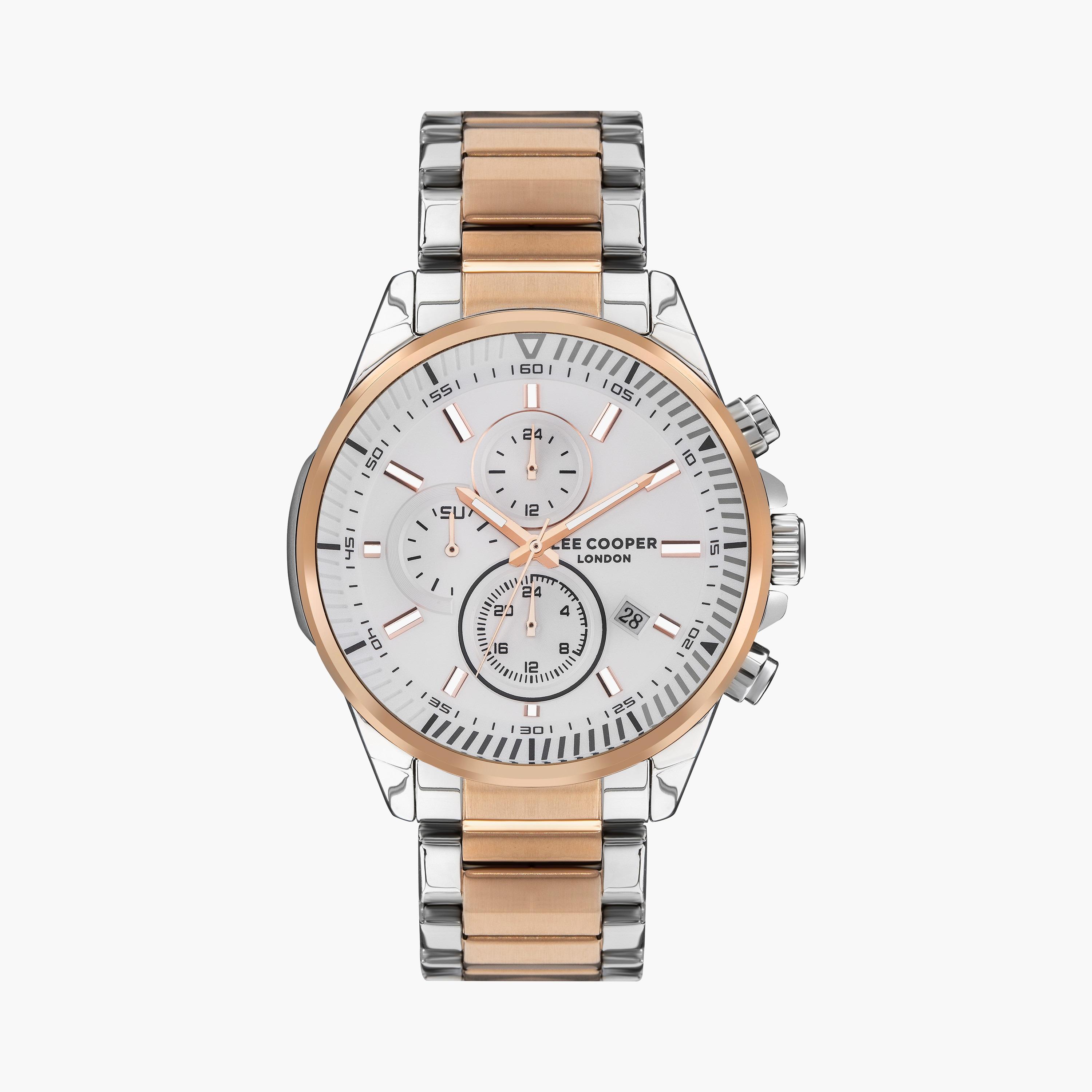  LC07486.550 | ساعة لي كوبر للرجال ذات كرونوغراف فضية بسوار من ستانلس ستيل-men-watchesandjewellery-watches-image-1