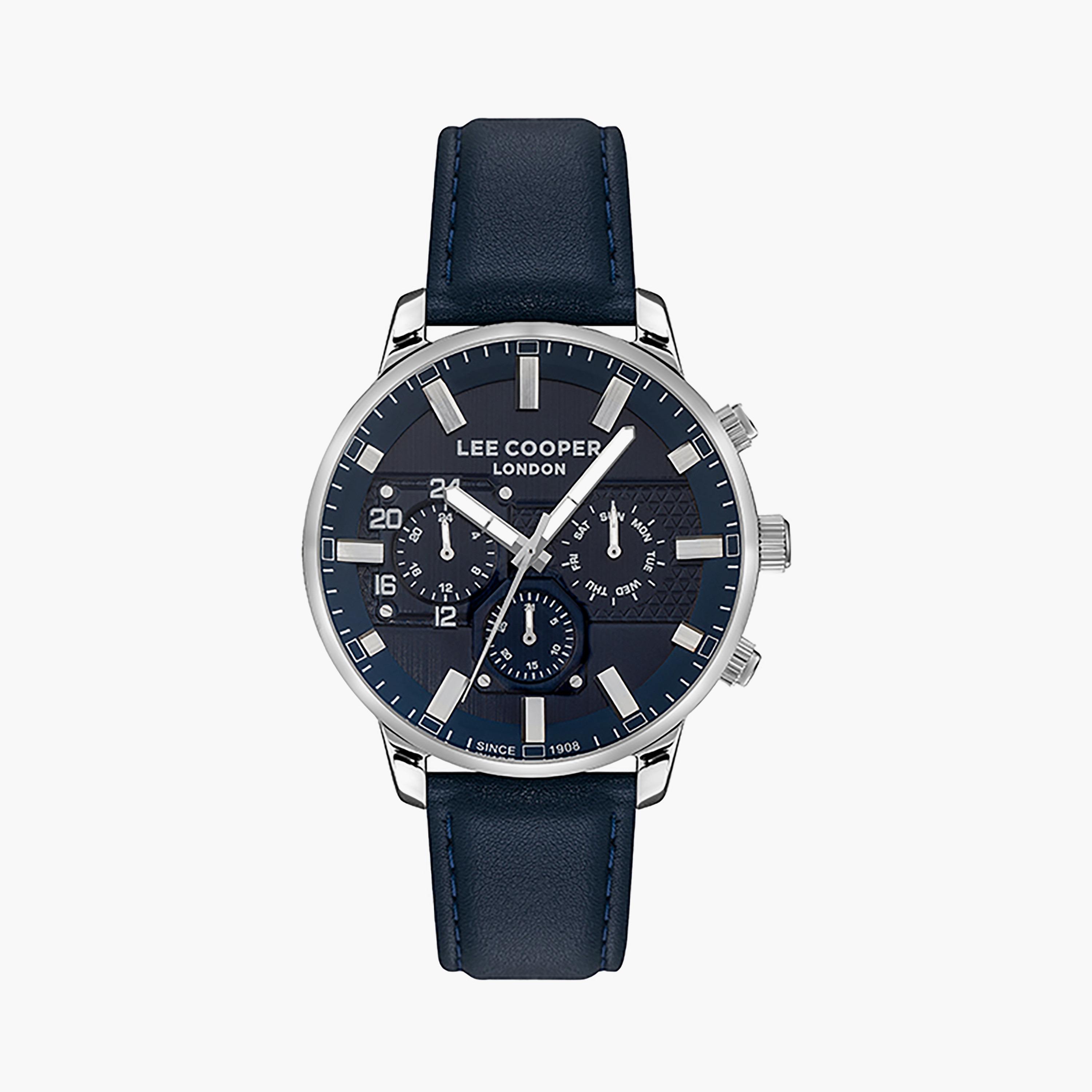  LC07474.399 | ساعة لي كوبر للرجال بسوار جلدي ذو كرونوغراف أزرق-men-watchesandjewellery-watches-image-1
