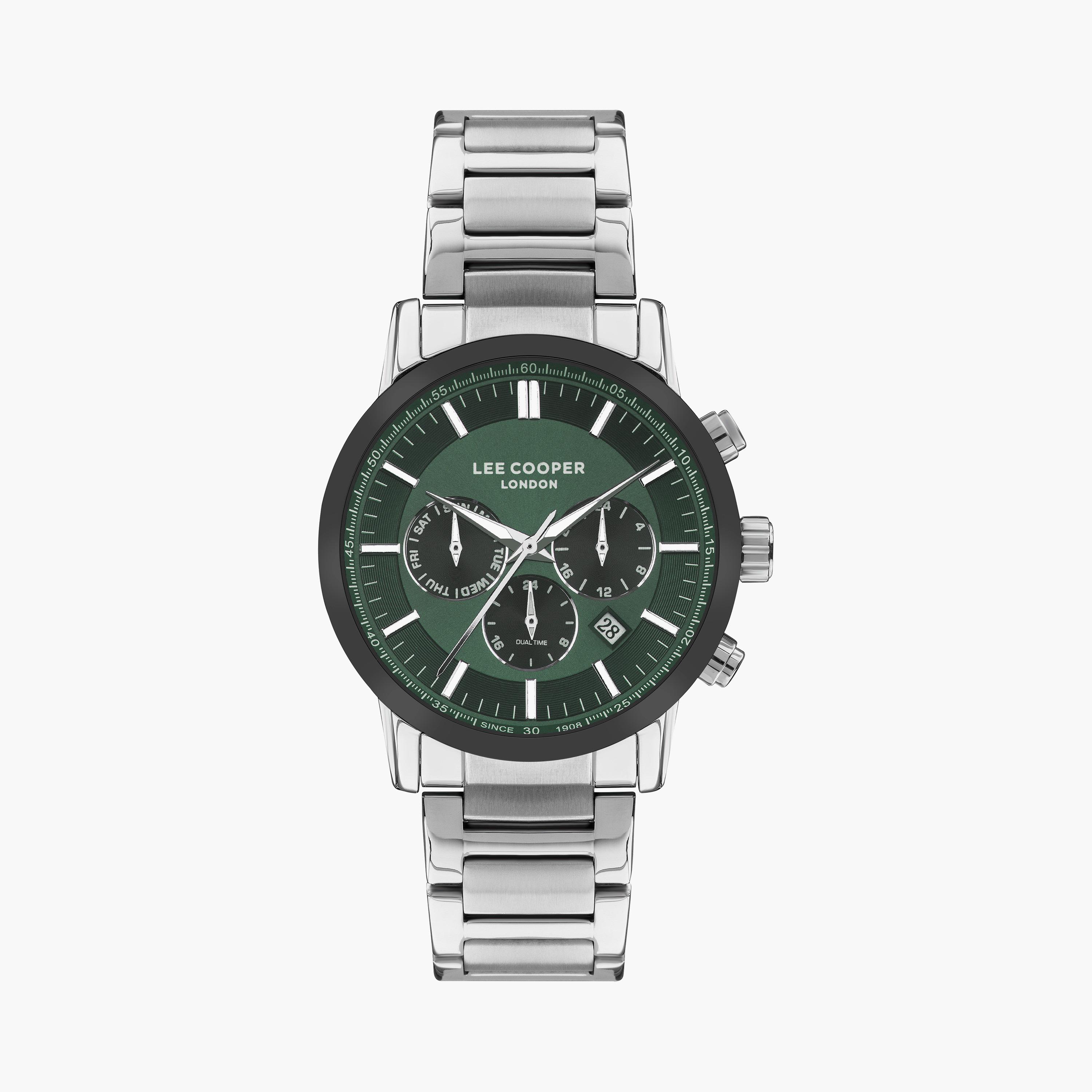  LC07505.370 | ساعة لي كوبر للرجال ذات كرونوغراف فضية بسوار من ستانلس ستيل-men-watchesandjewellery-watches-image-1