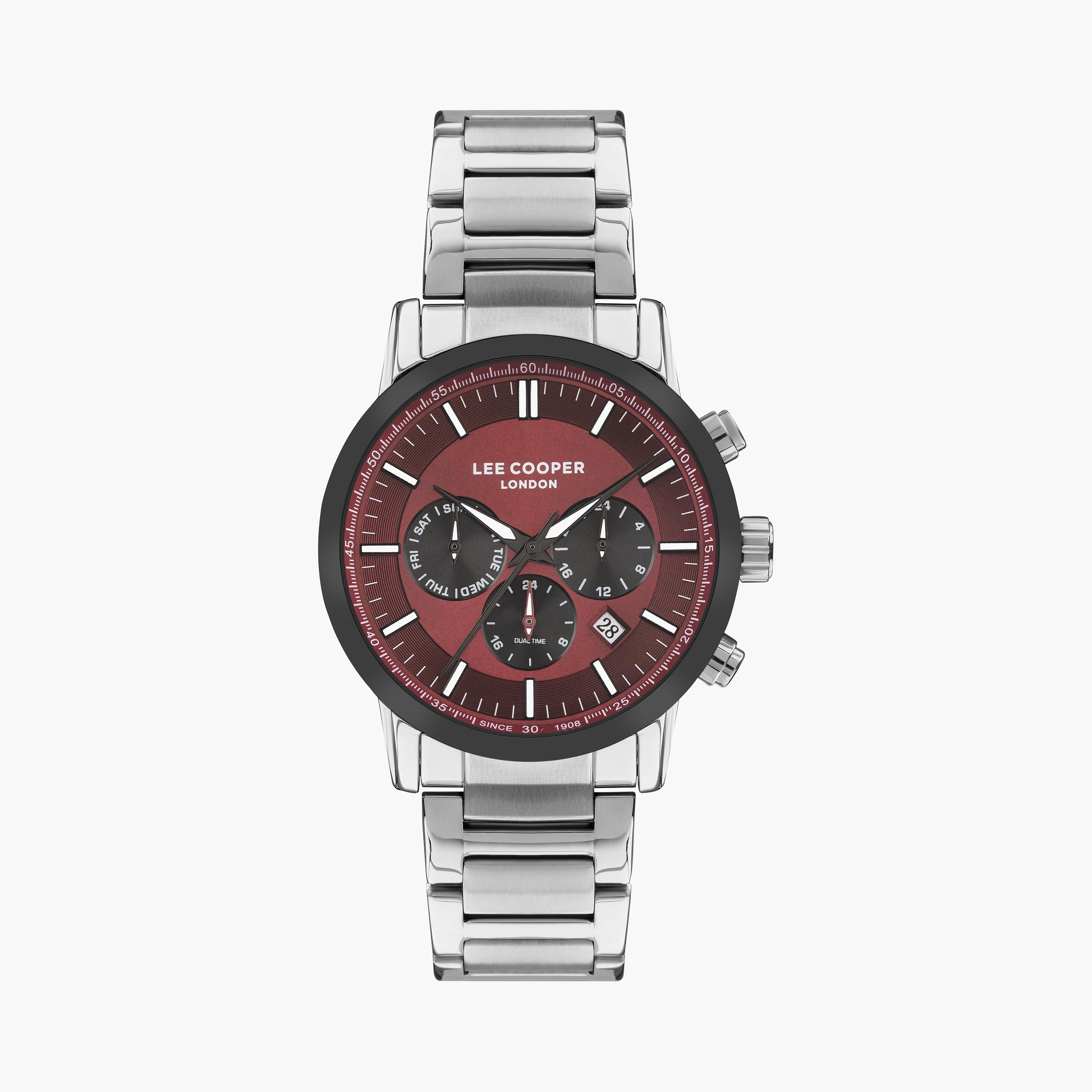  LC07505.380 | ساعة لي كوبر للرجال ذات كرونوغراف فضية بسوار من ستانلس ستيل-men-watchesandjewellery-watches-image-1