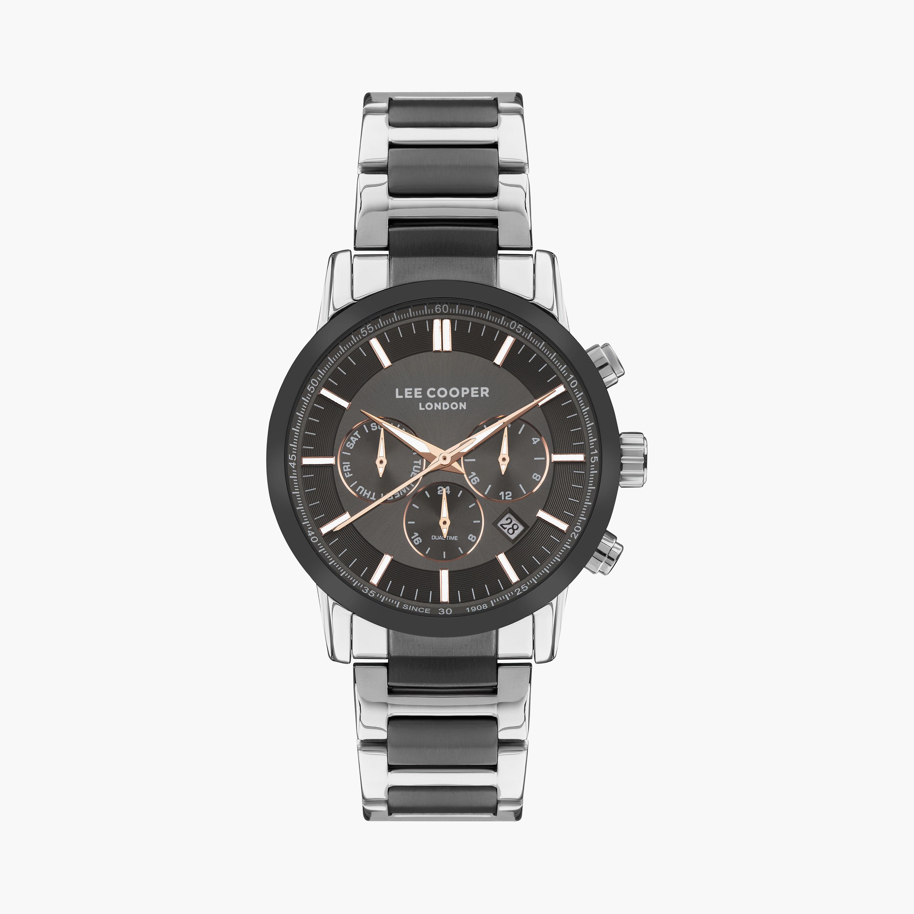 Lee Cooper Men Silver Chronograph Stainless Steel Strap Watch | LC07505.060-men-watchesandjewellery-watches-image-1