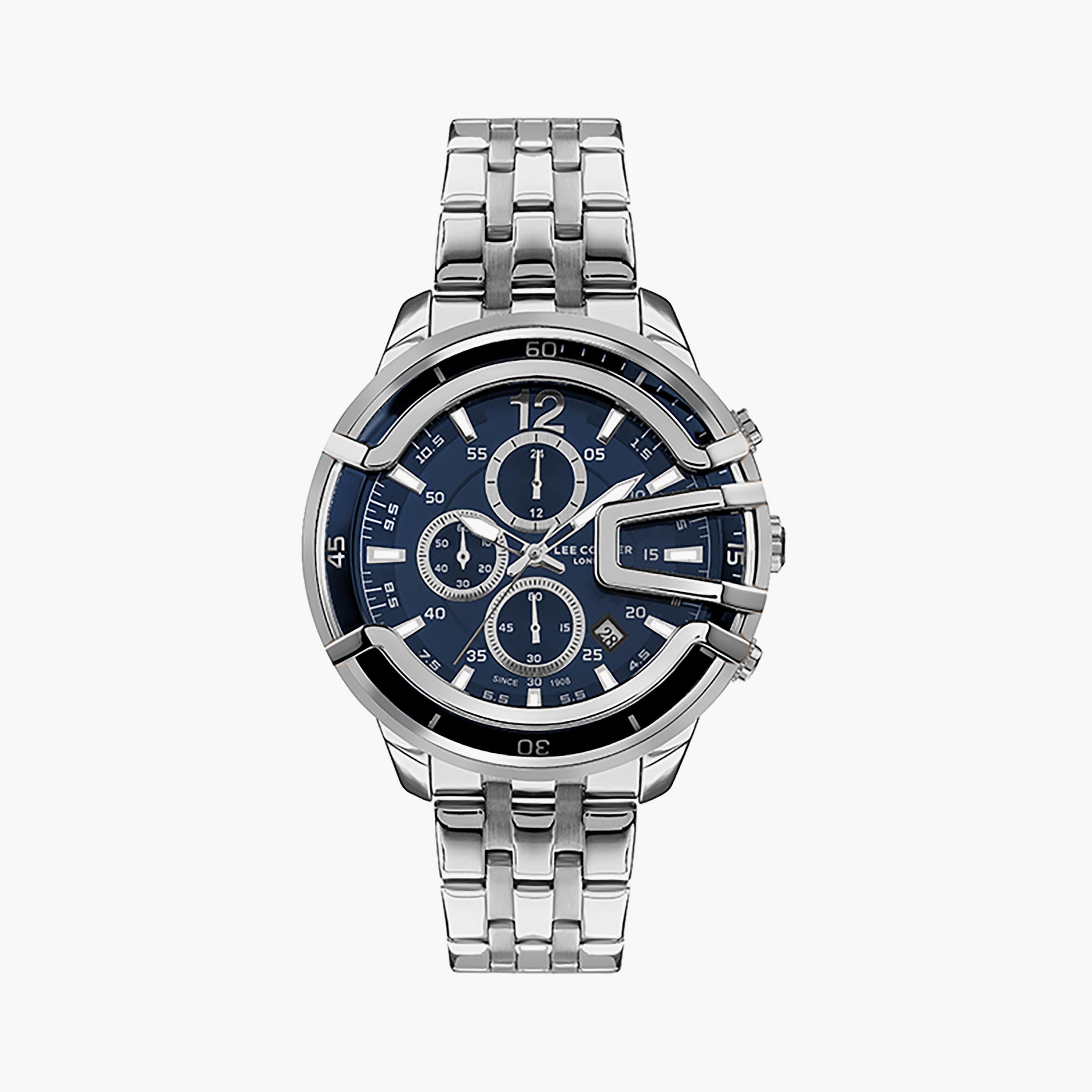  LC07467.390 | ساعة لي كوبر للرجال ذات كرونوغراف فضية بسوار ستانلس ستيل-men-watchesandjewellery-watches-image-1