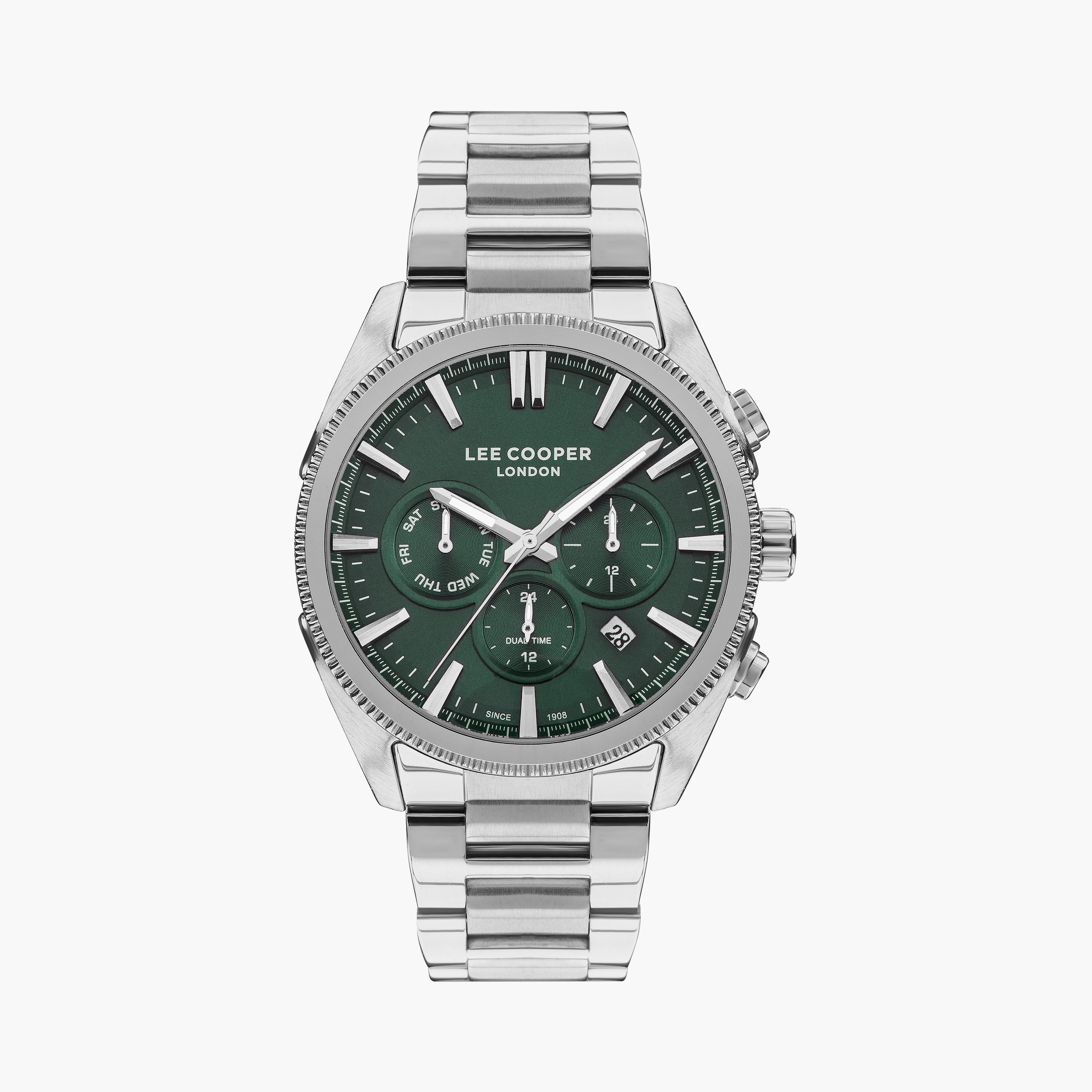  LC07479.390 | ساعة لي كوبر للرجال ذات كرونوغراف فضية بسوار من ستانلس ستيل-men-watchesandjewellery-watches-image-1