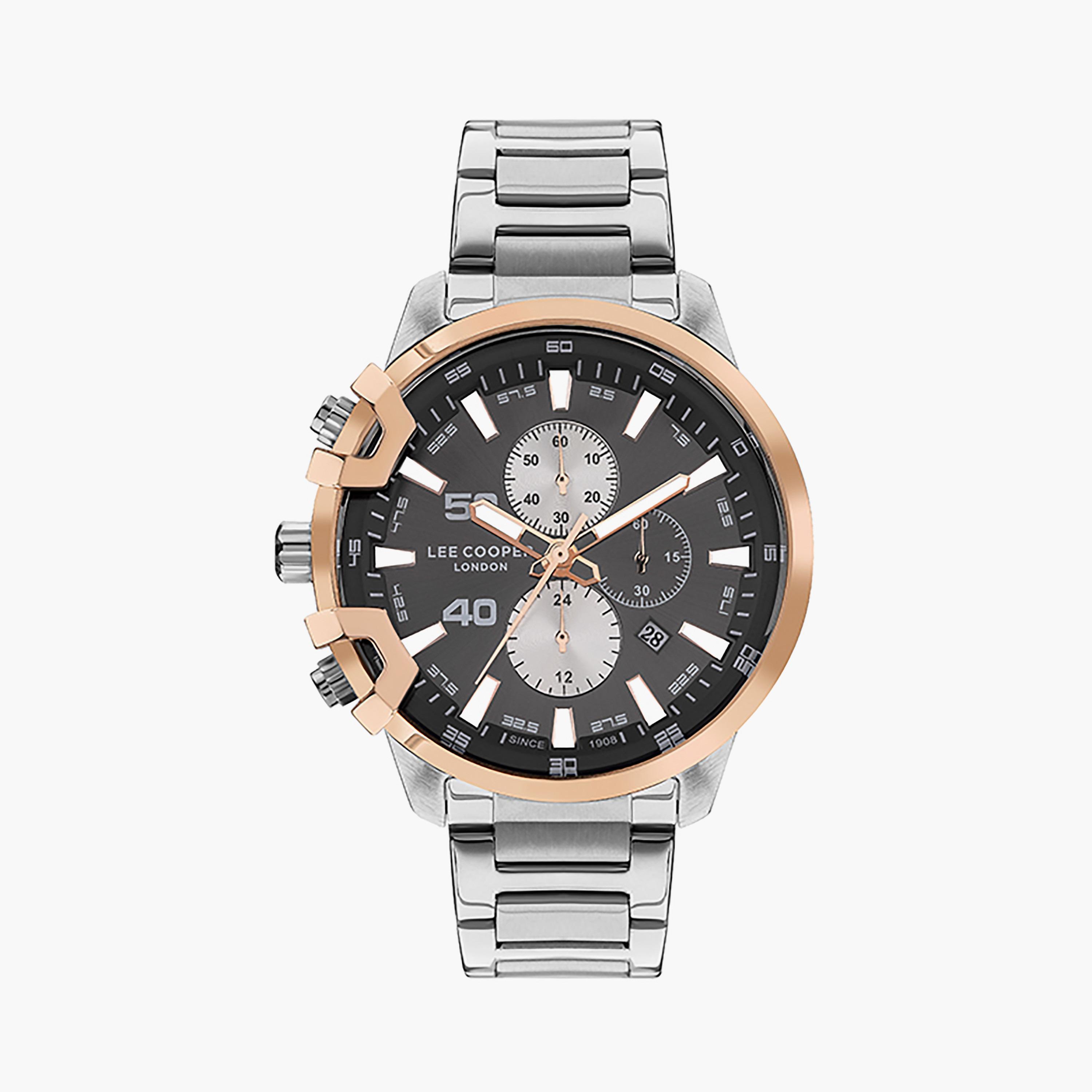  LC07469.560 | ساعة لي كوبر للرجال ذات كرونوغراف فضية بسوار من ستانلس ستيل-men-watchesandjewellery-watches-image-1
