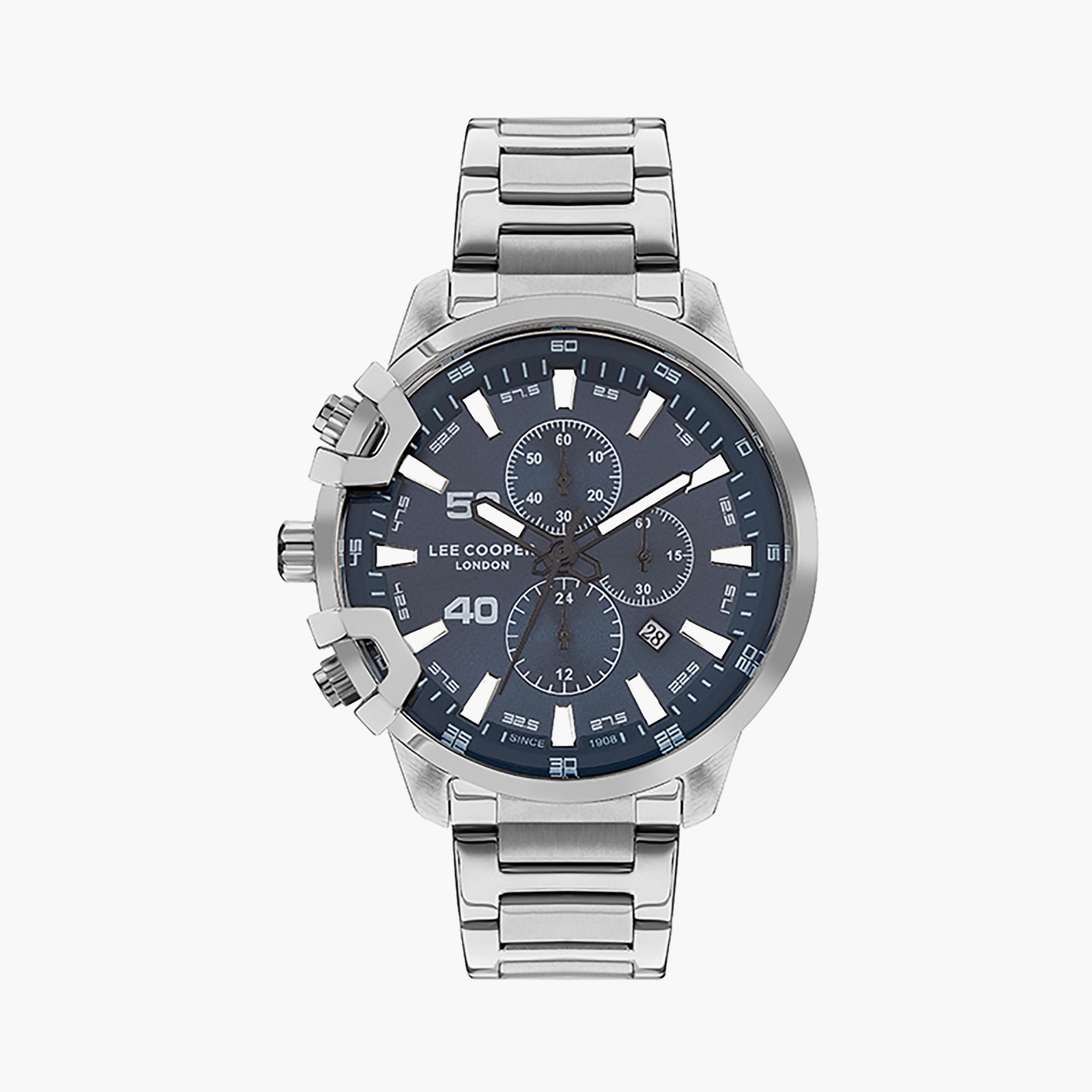  LC07469.390 | ساعة لي كوبر للرجال ذات كرونوغراف فضية بسوار من ستانلس ستيل-men-watchesandjewellery-watches-image-1