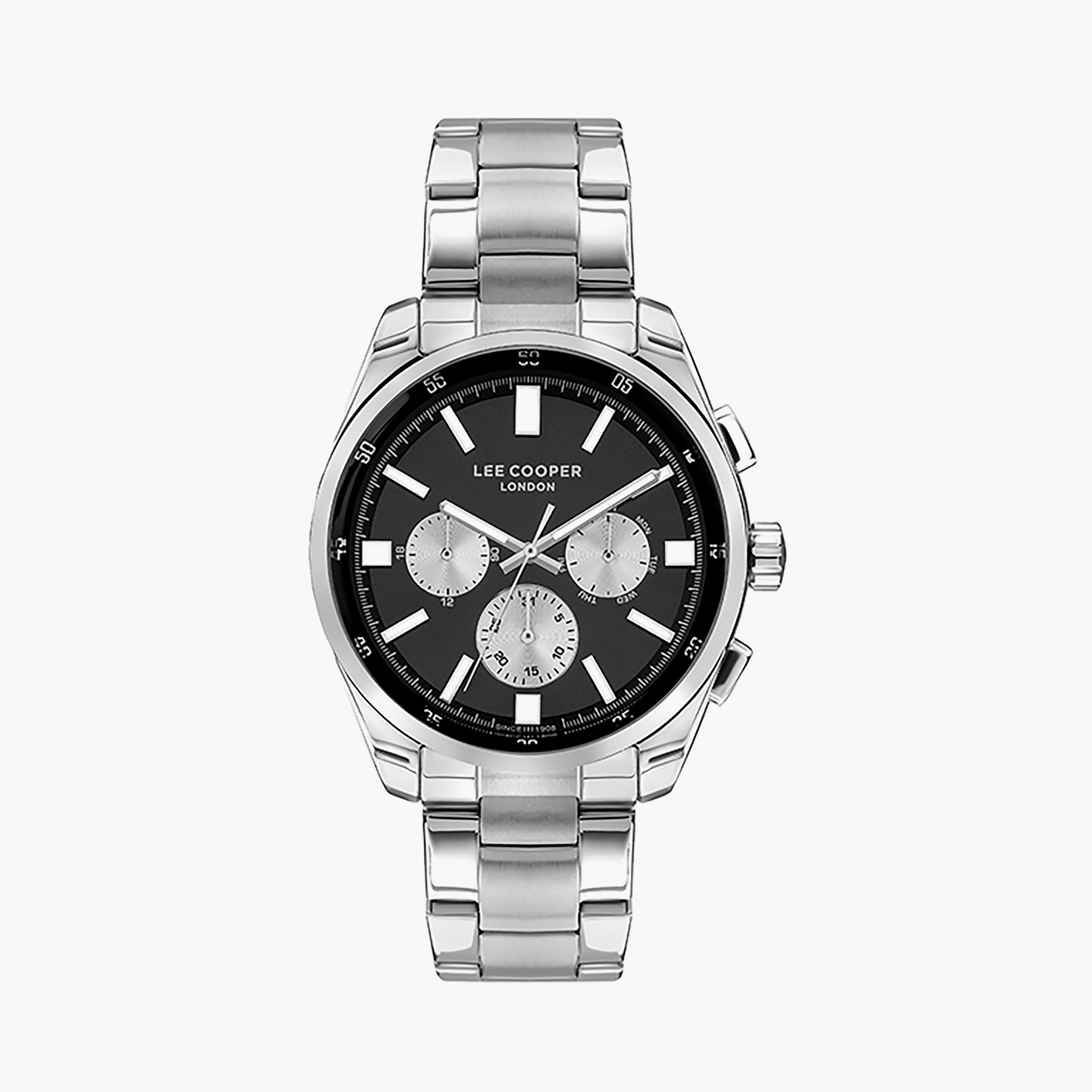  LC07513.350 | ساعة لي كوبر للرجال ذات كرونوغراف فضية بسوار من ستانلس ستيل-men-watchesandjewellery-watches-image-1
