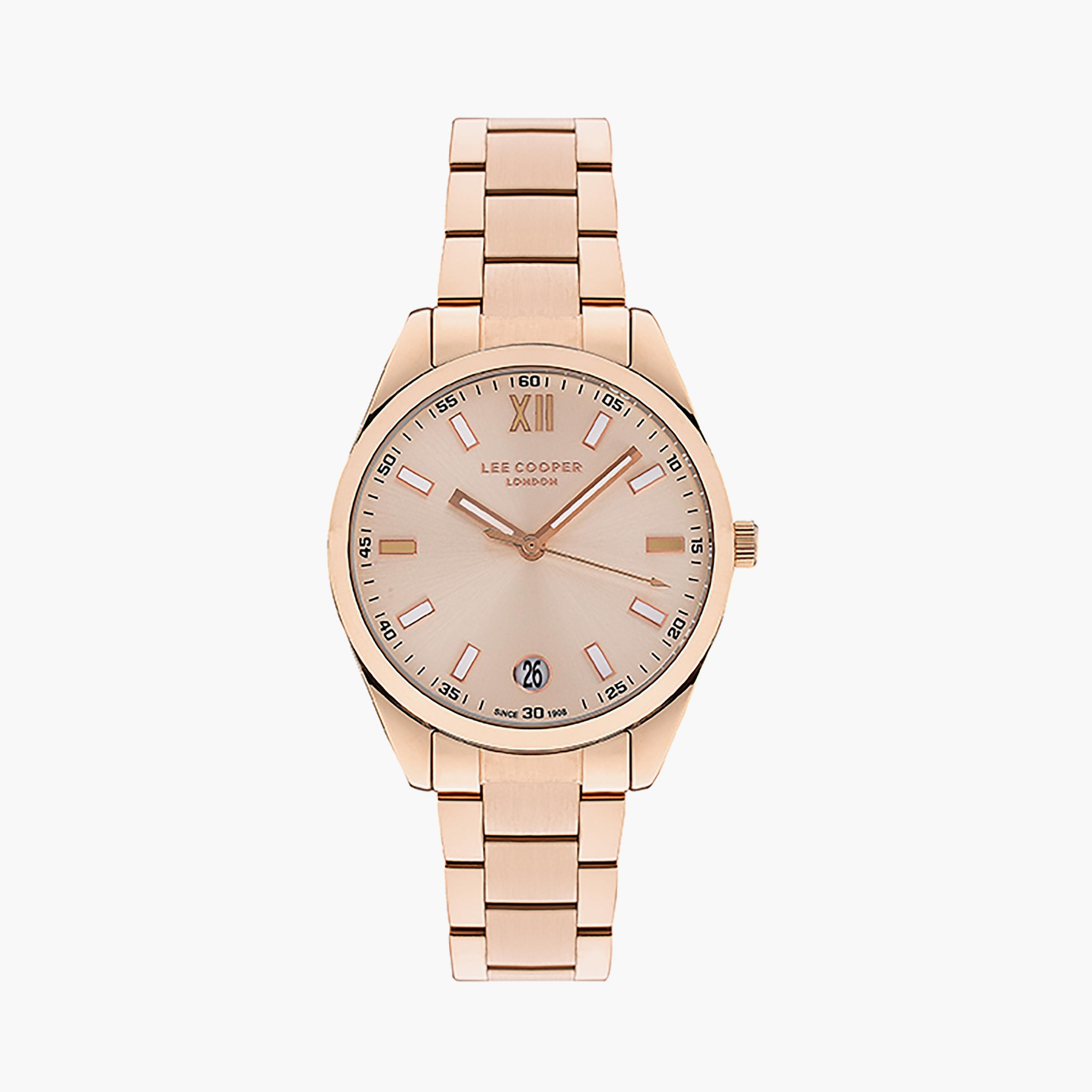 Lee Cooper Women Rose Gold Analog Stainless Steel Strap Watch | LC07102.410-women-watchesandjewellery-watches-image-1