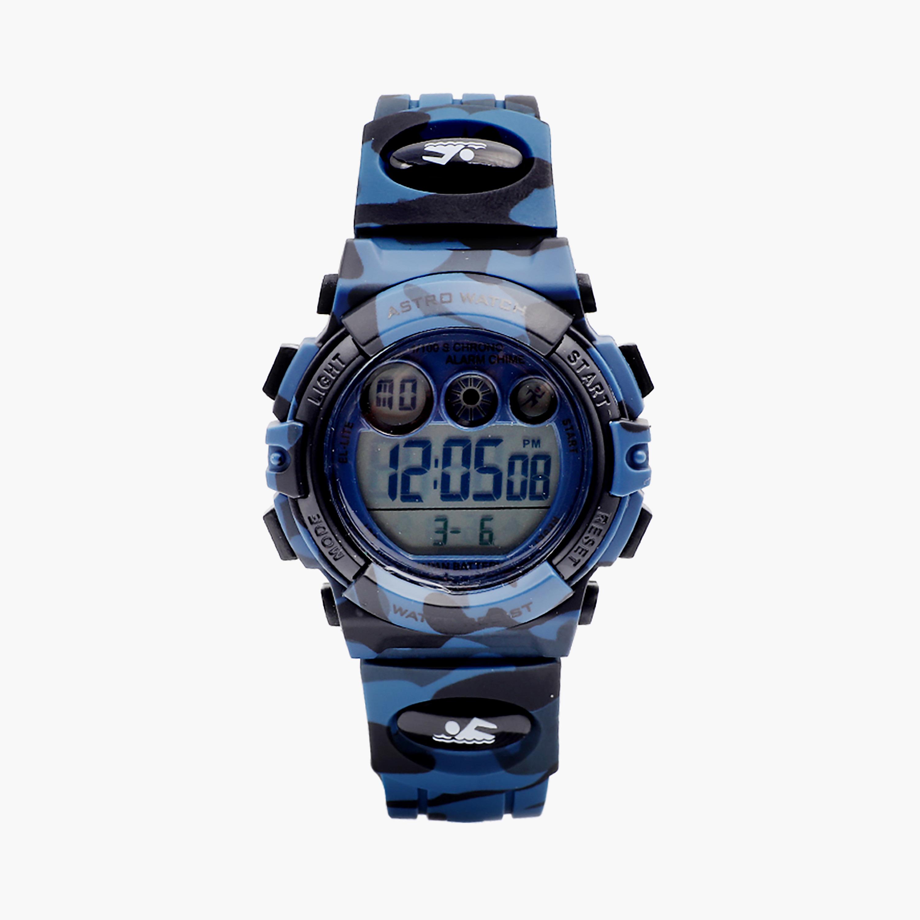  A9933 | ساعة استرو رقمية للاطفال بسوار سيليكون أزرق-girls-accessories-watches-image-1