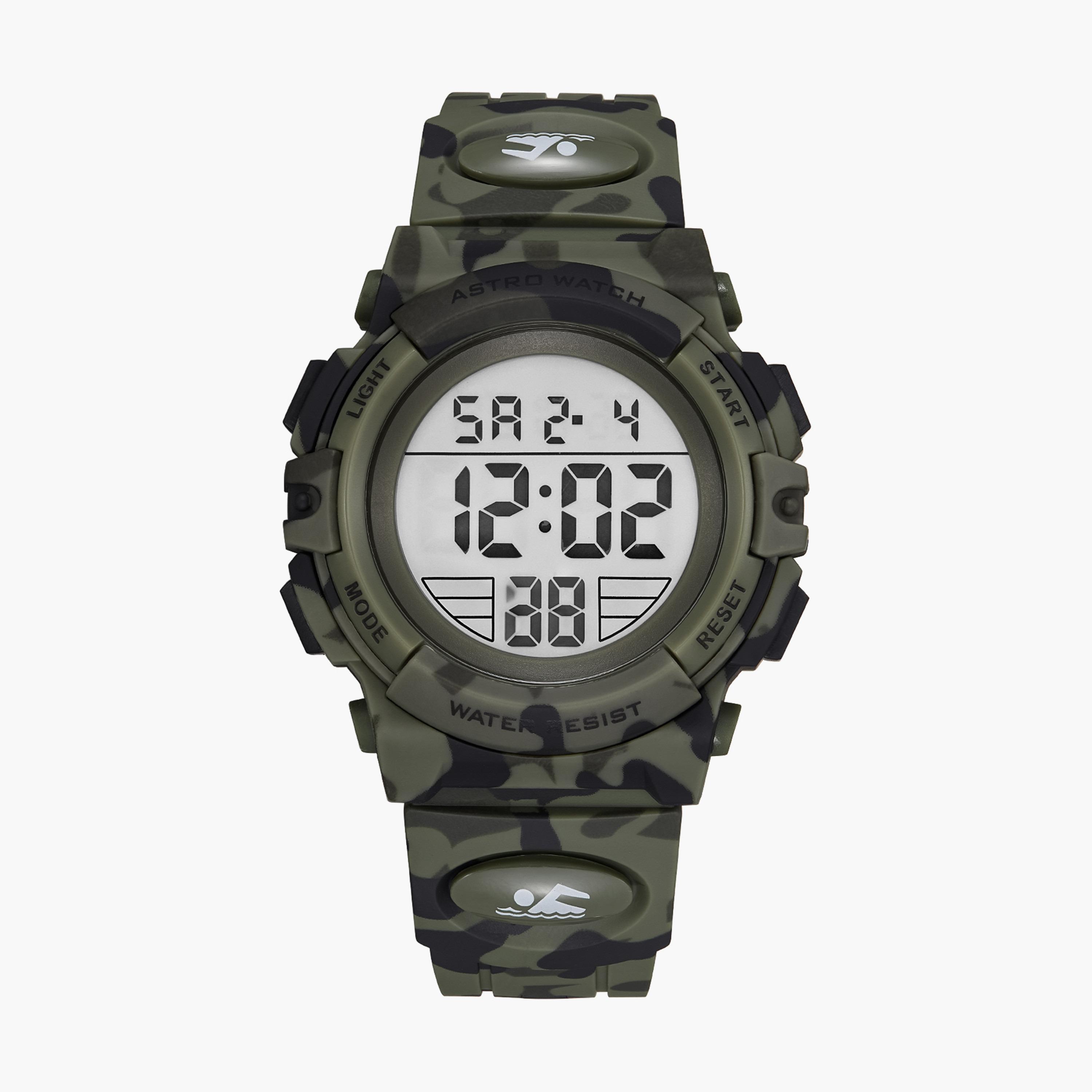  A9934 | ساعة استرو رقمية للاطفال بسوار سيليكون أخضر-girls-accessories-watches-image-1
