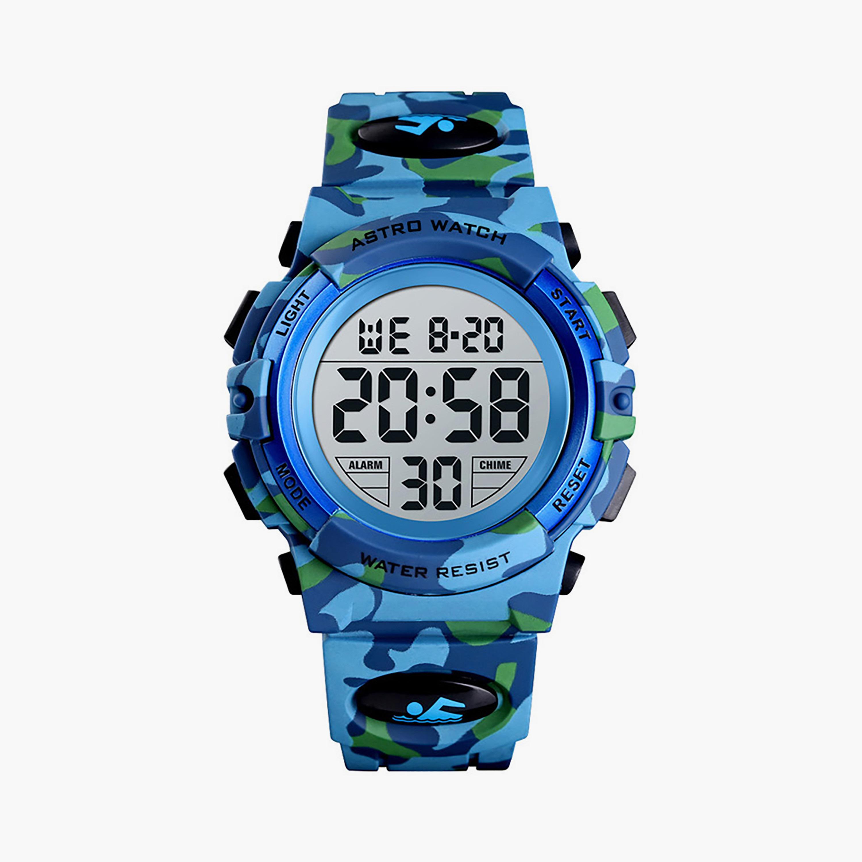  A9934 | ساعة استرو رقمية للاطفال بسوار سيليكون أزرق-girls-accessories-watches-image-1